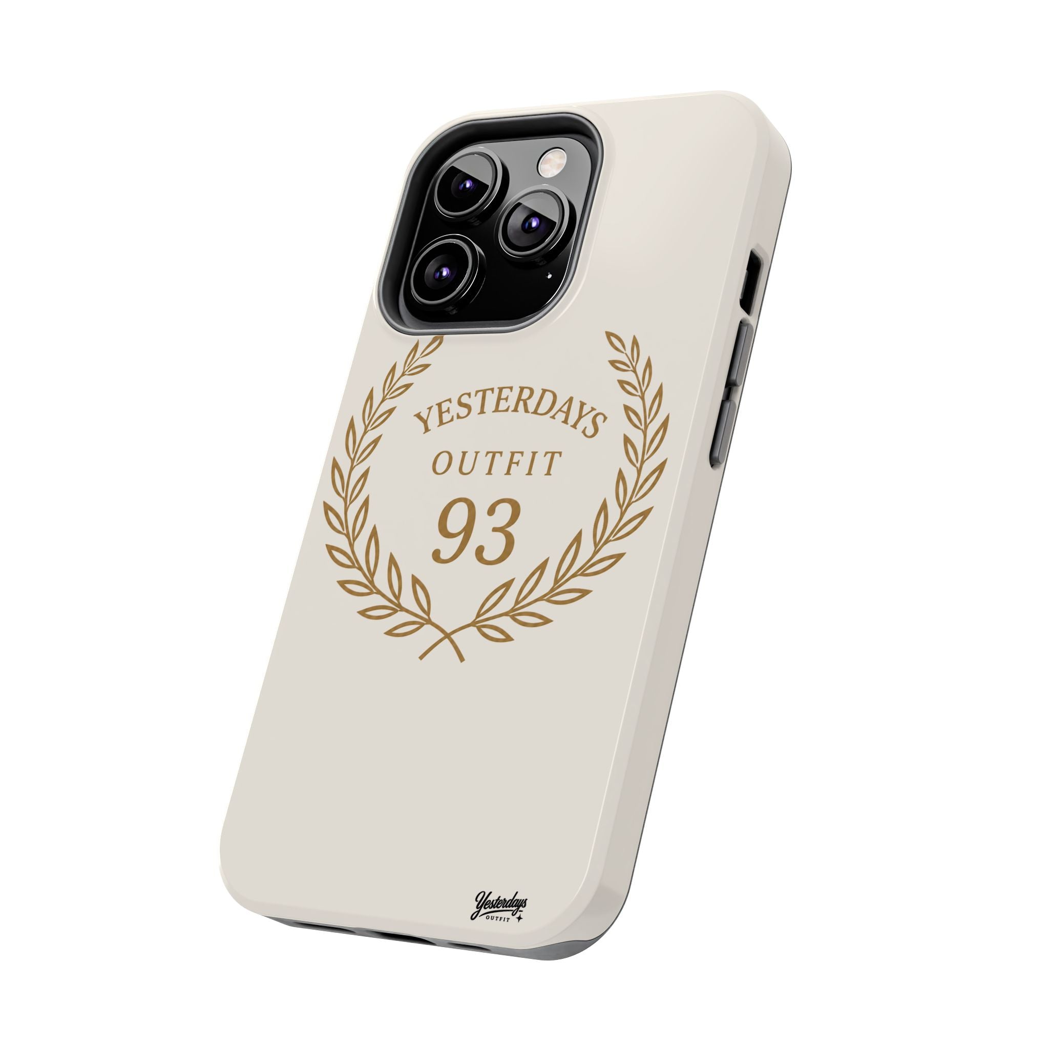 Yesterdays Outfit 93 phone case | laurel wreath vintage number design