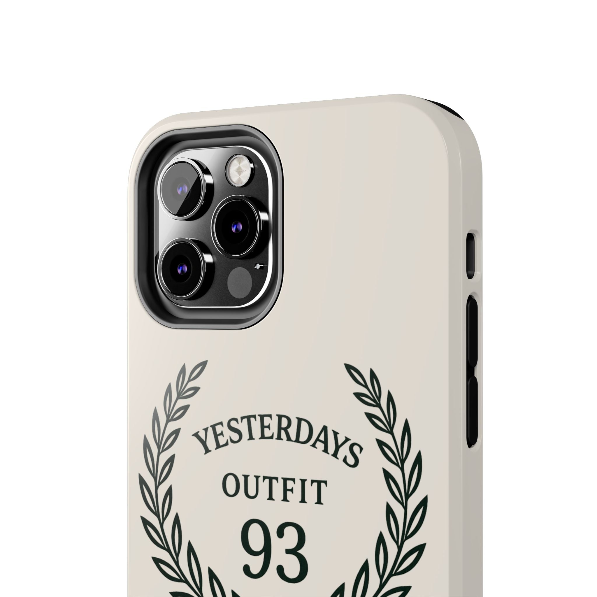 Yesterdays Outfit 93 phone case | laurel wreath graphic