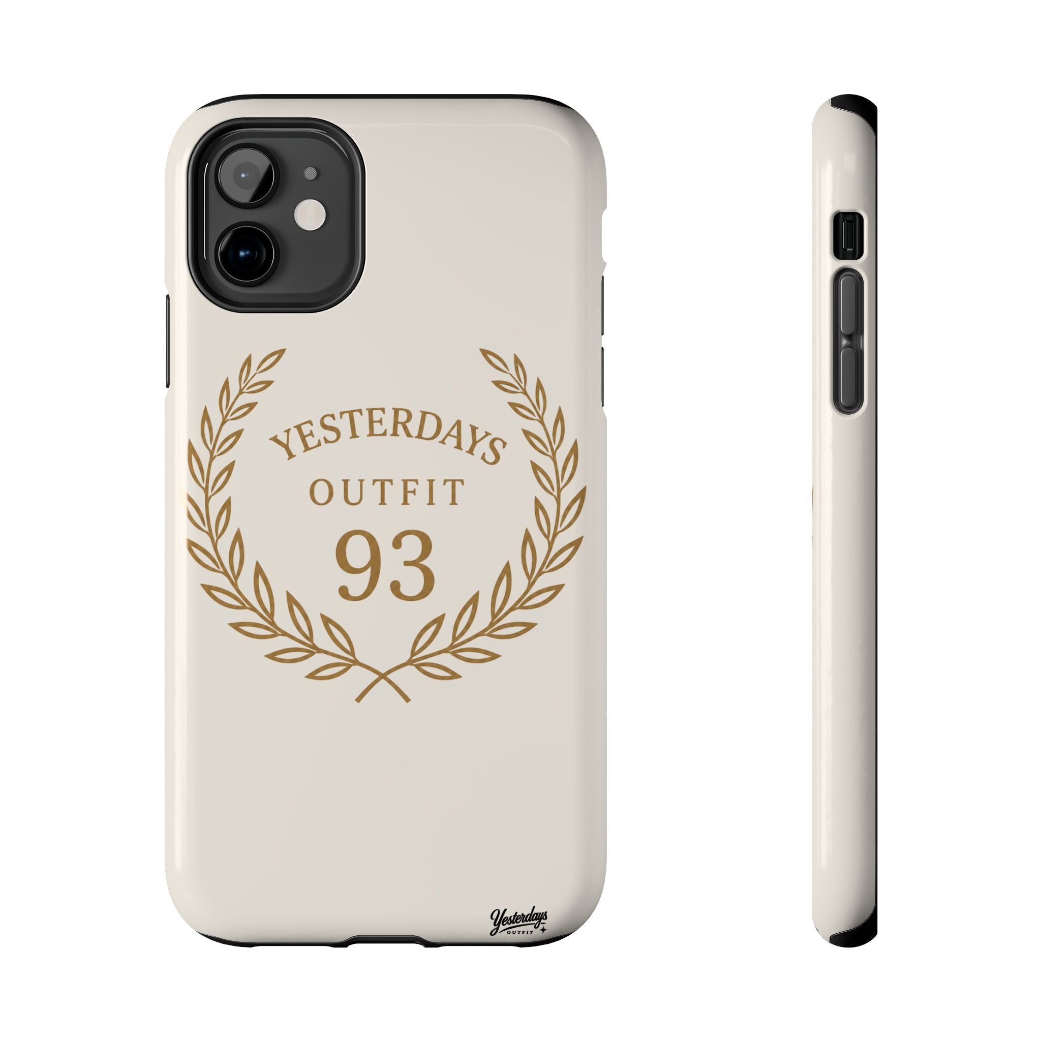 Yesterdays Outfit 93 phone case | laurel wreath vintage number design
