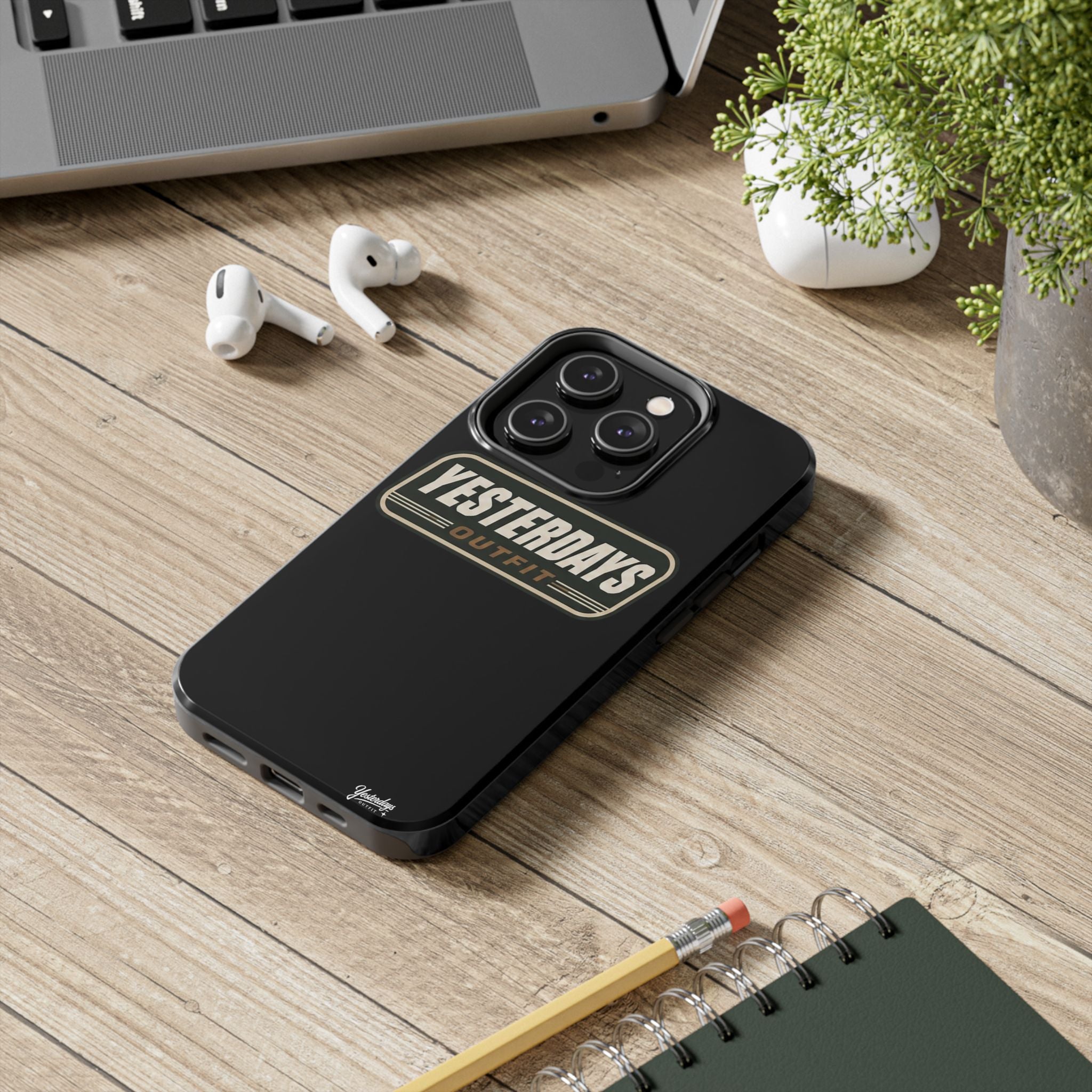 Yesterdays Outfit vintage logo Tough Phone Case | retro badge phone cover