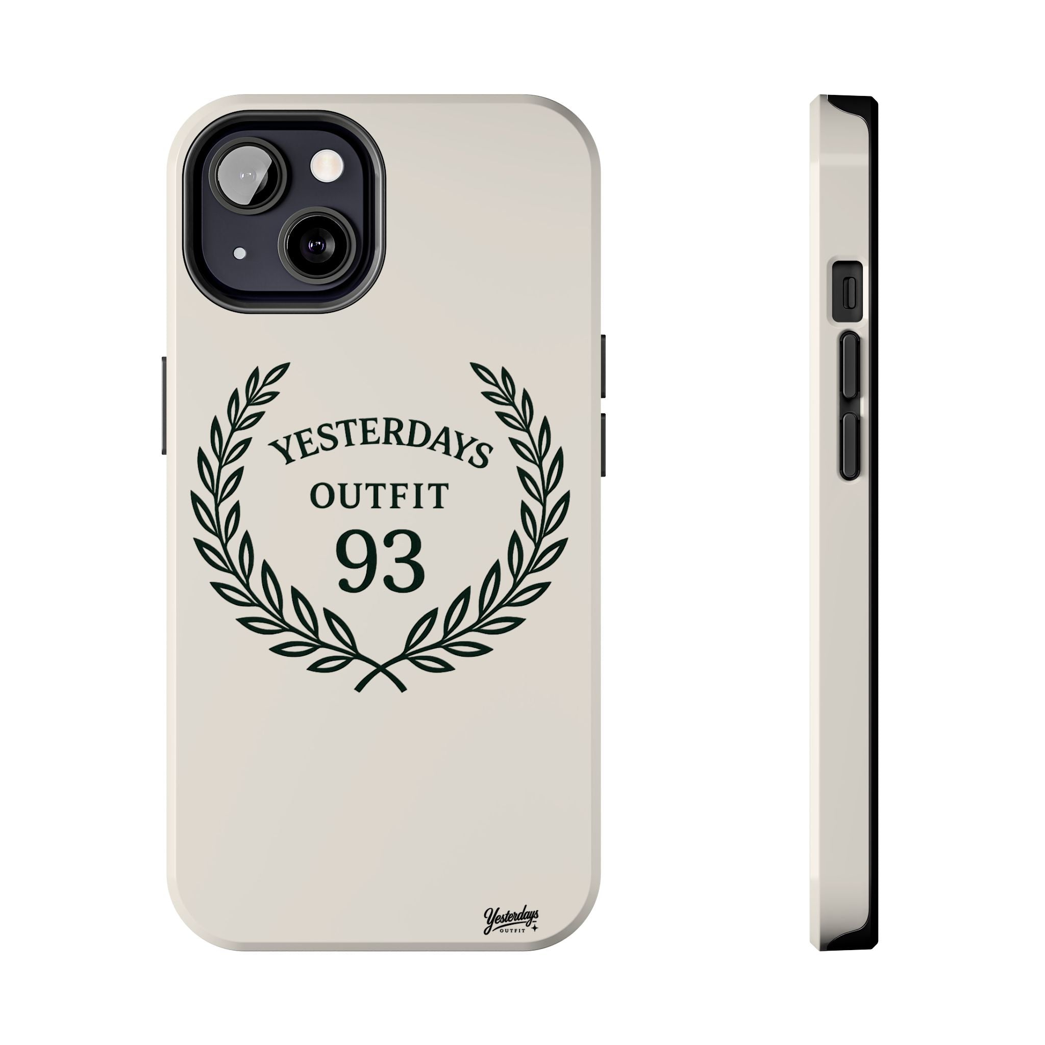 Yesterdays Outfit 93 phone case | laurel wreath graphic