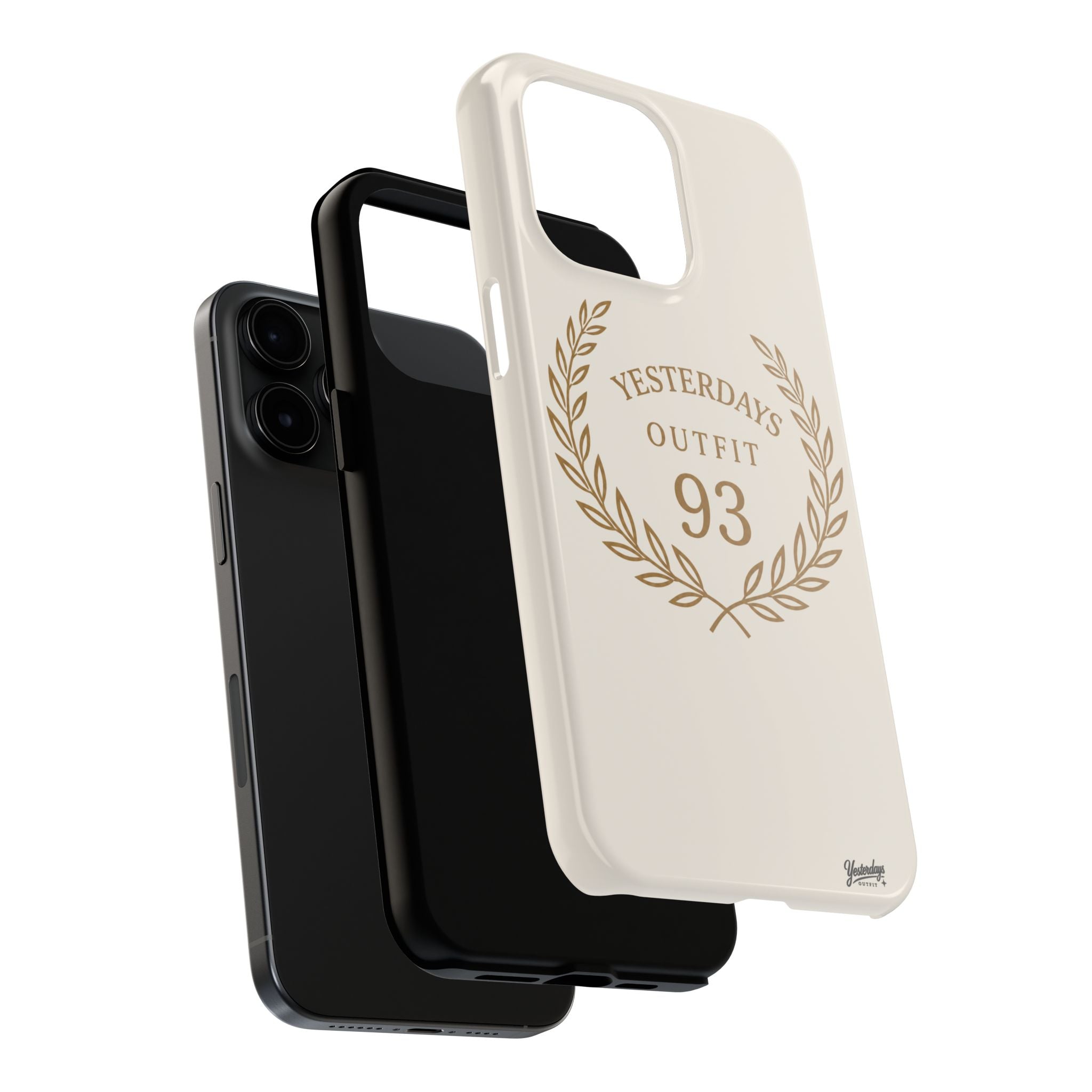 Yesterdays Outfit 93 phone case | laurel wreath vintage number design