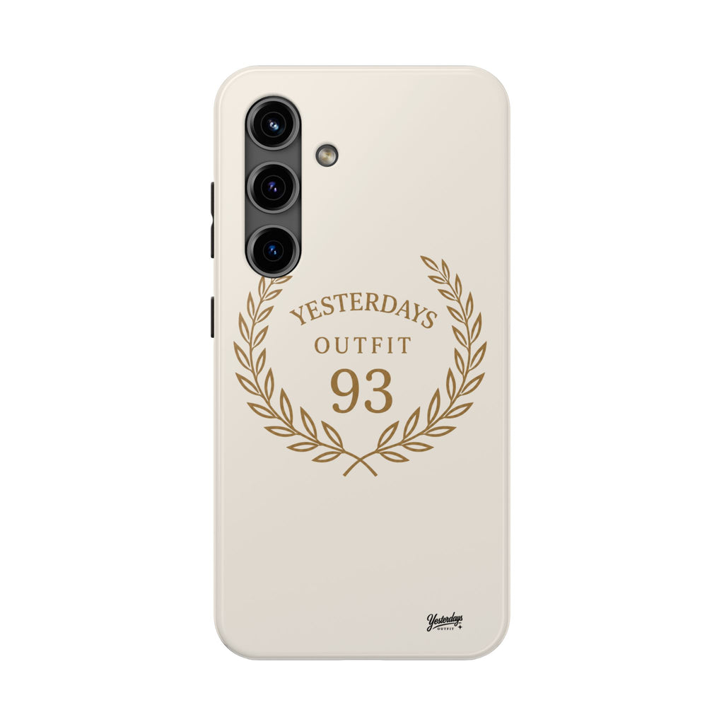 Yesterdays Outfit 93 phone case | laurel wreath vintage number design
