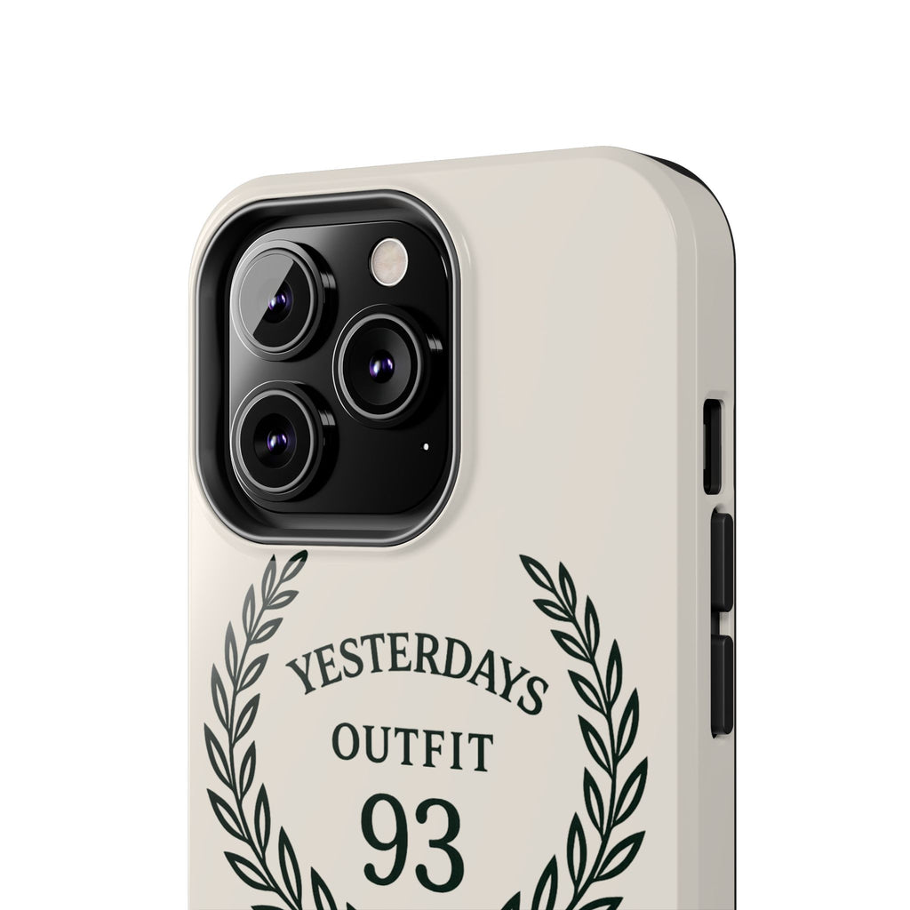Yesterdays Outfit 93 phone case | laurel wreath graphic