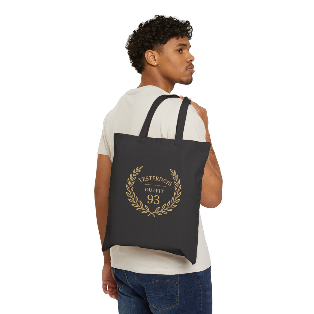 Yesterday’s Outfit 93 Tote | Cotton Canvas Tote Bag, Laurel Wreath Design