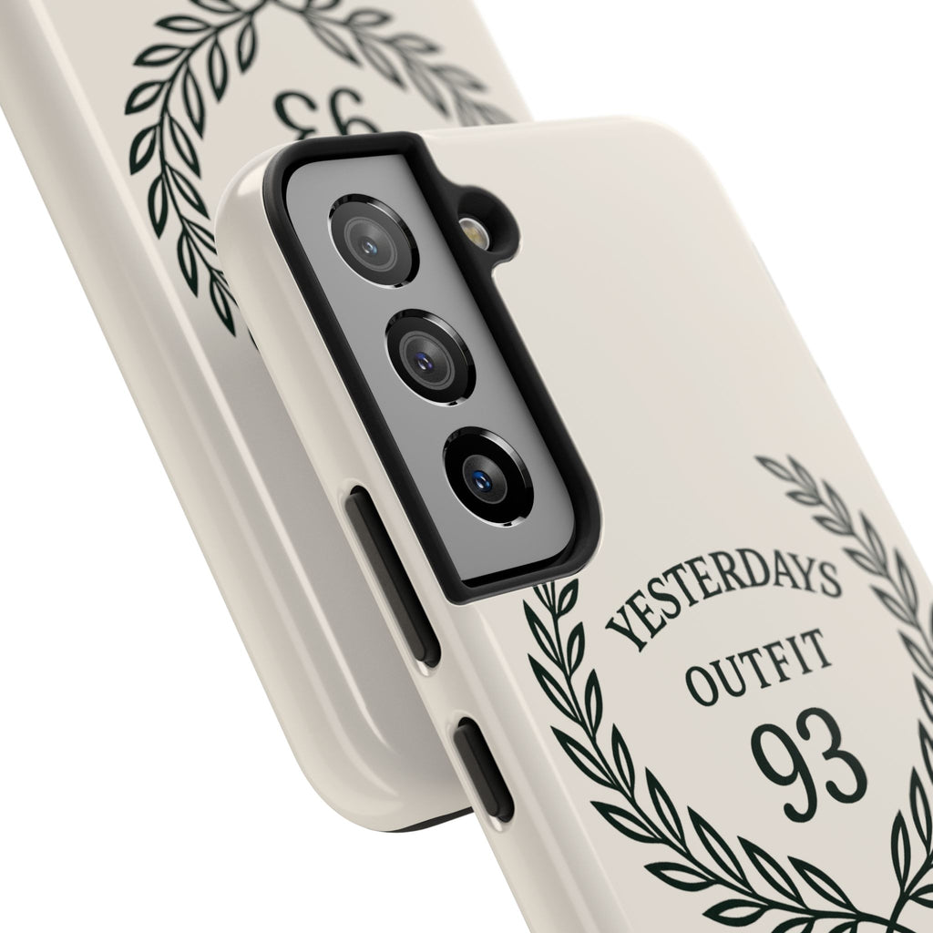 Yesterdays Outfit 93 phone case | laurel wreath graphic
