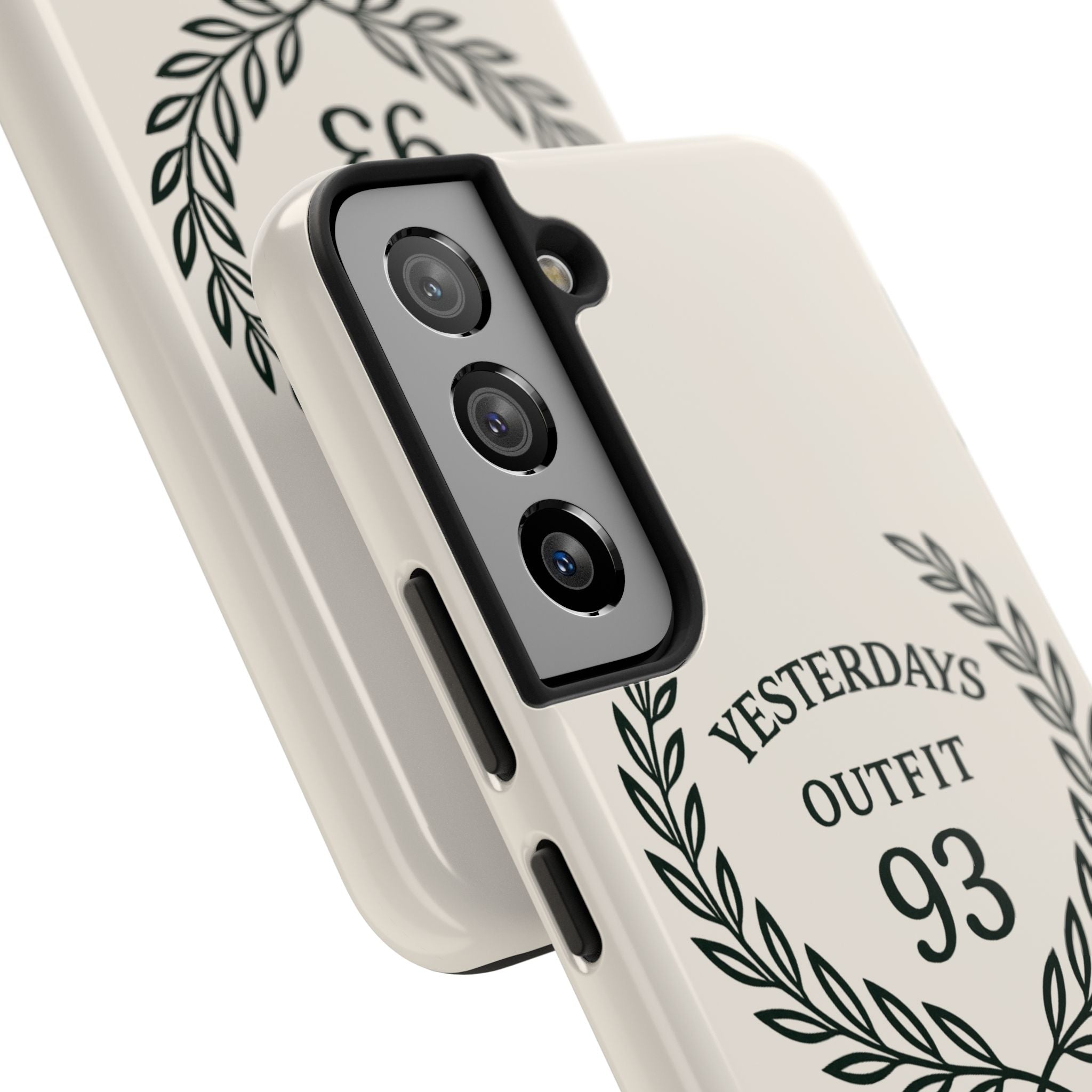 Yesterdays Outfit 93 phone case | laurel wreath graphic