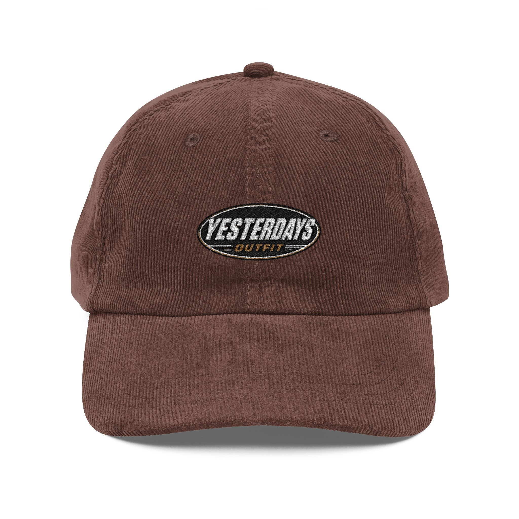 Yesterdays Logo Embroidered Corduroy Cap