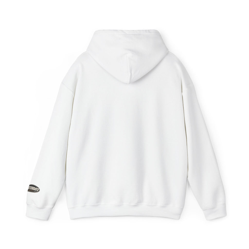 Small Oval Logo Hoodie | Minimal Graphic Front and Sleeve