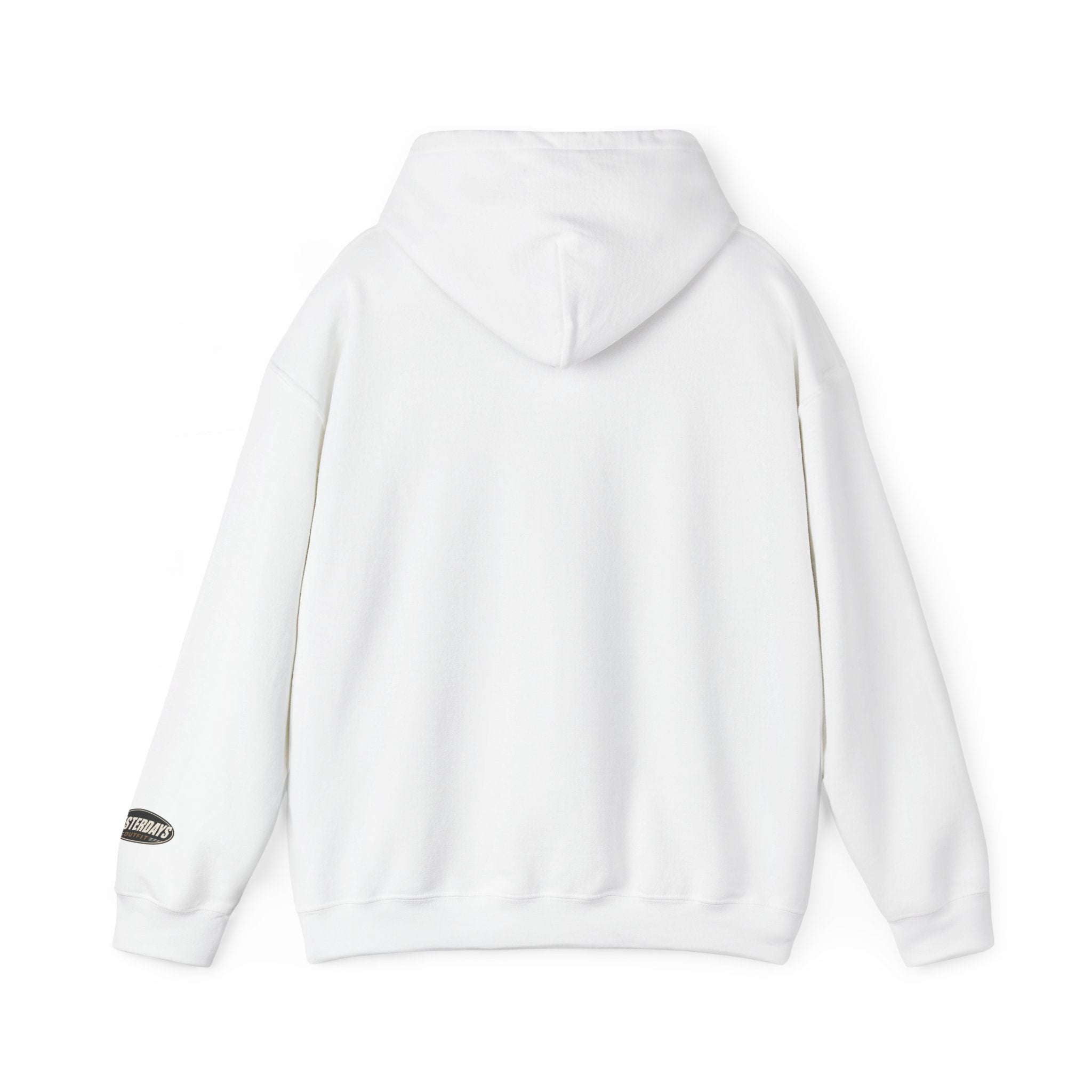 Small Oval Logo Hoodie | Minimal Graphic Front and Sleeve