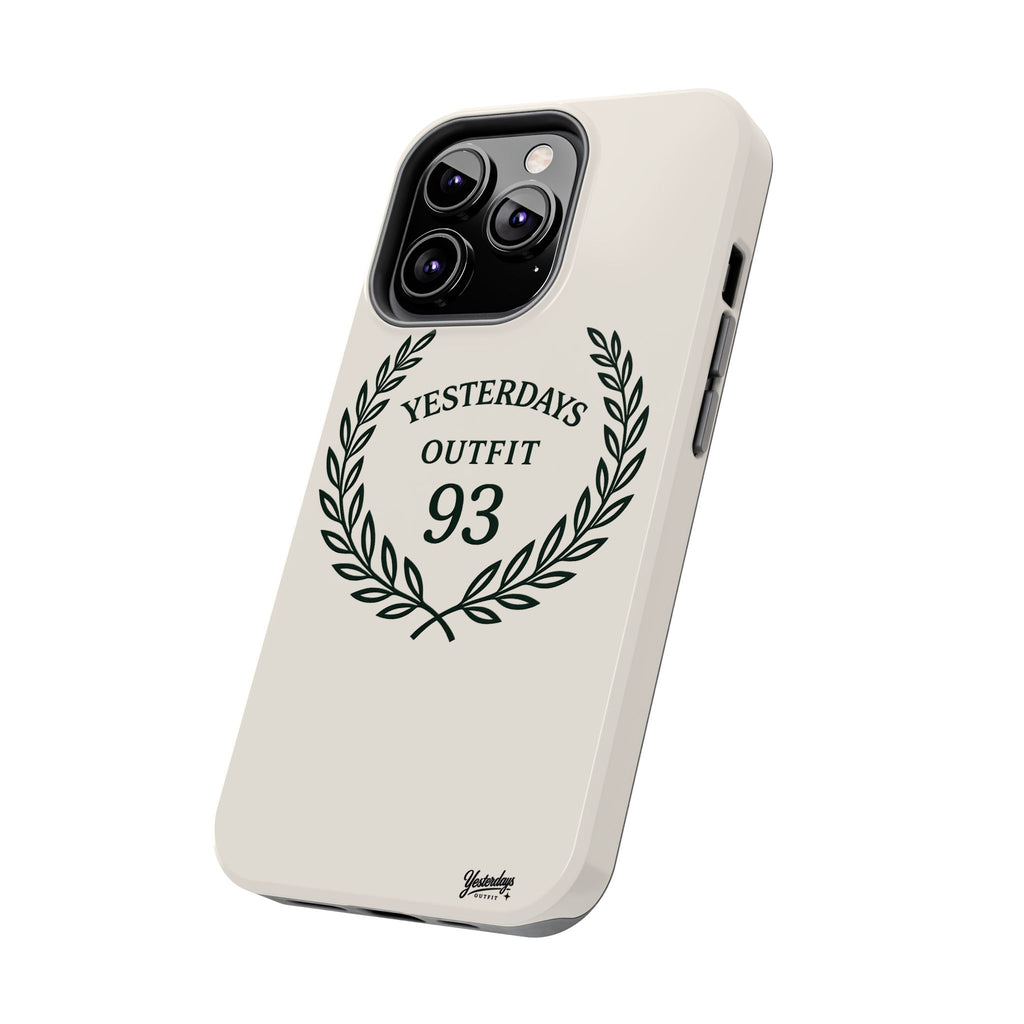 Yesterdays Outfit 93 phone case | laurel wreath graphic
