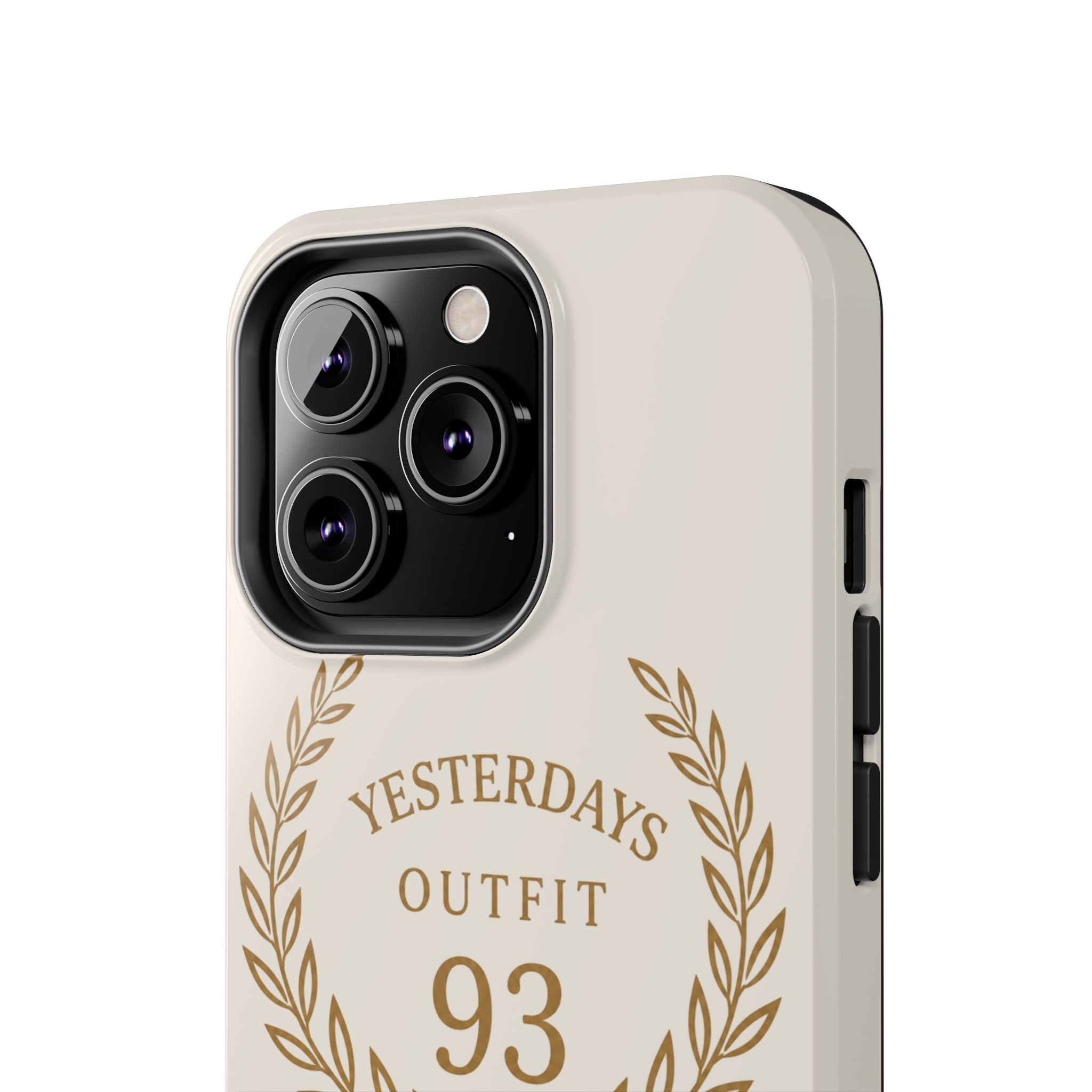 Yesterdays Outfit 93 phone case | laurel wreath vintage number design