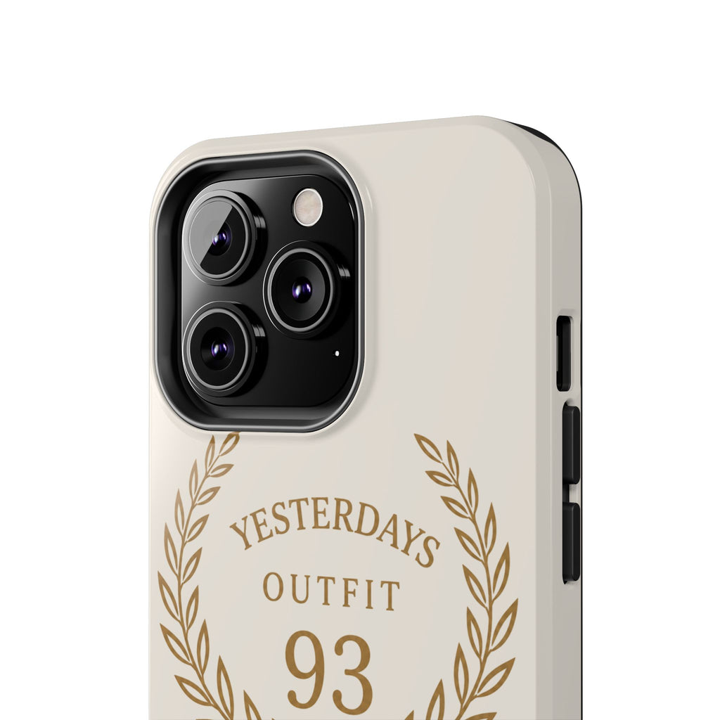 Yesterdays Outfit 93 phone case | laurel wreath vintage number design