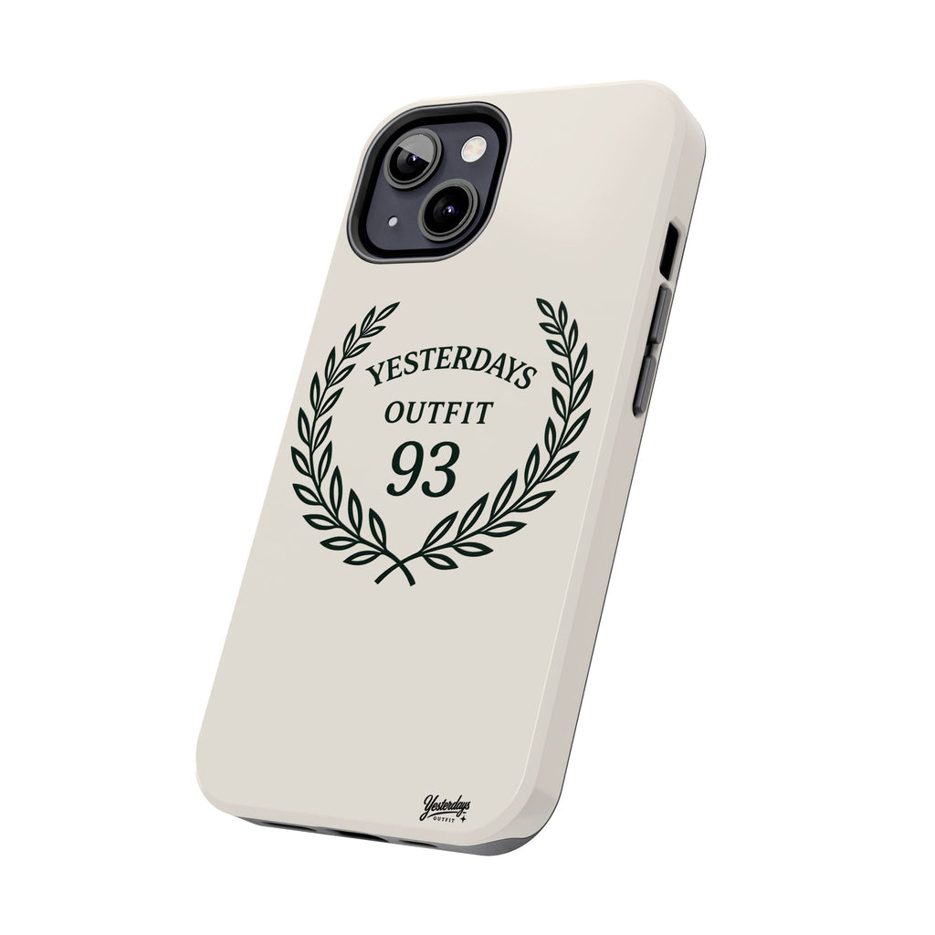 Yesterdays Outfit 93 phone case | laurel wreath graphic