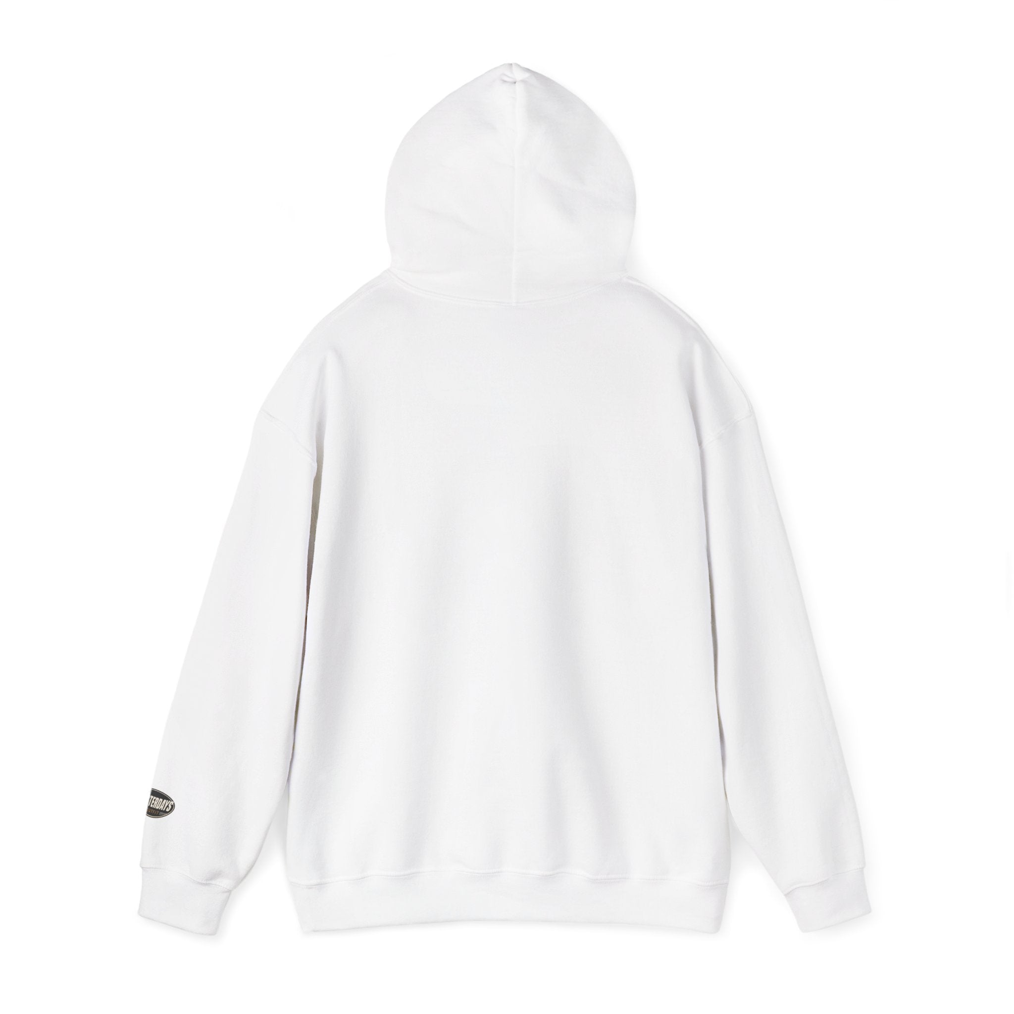 Small Oval Logo Hoodie | Minimal Graphic Front and Sleeve
