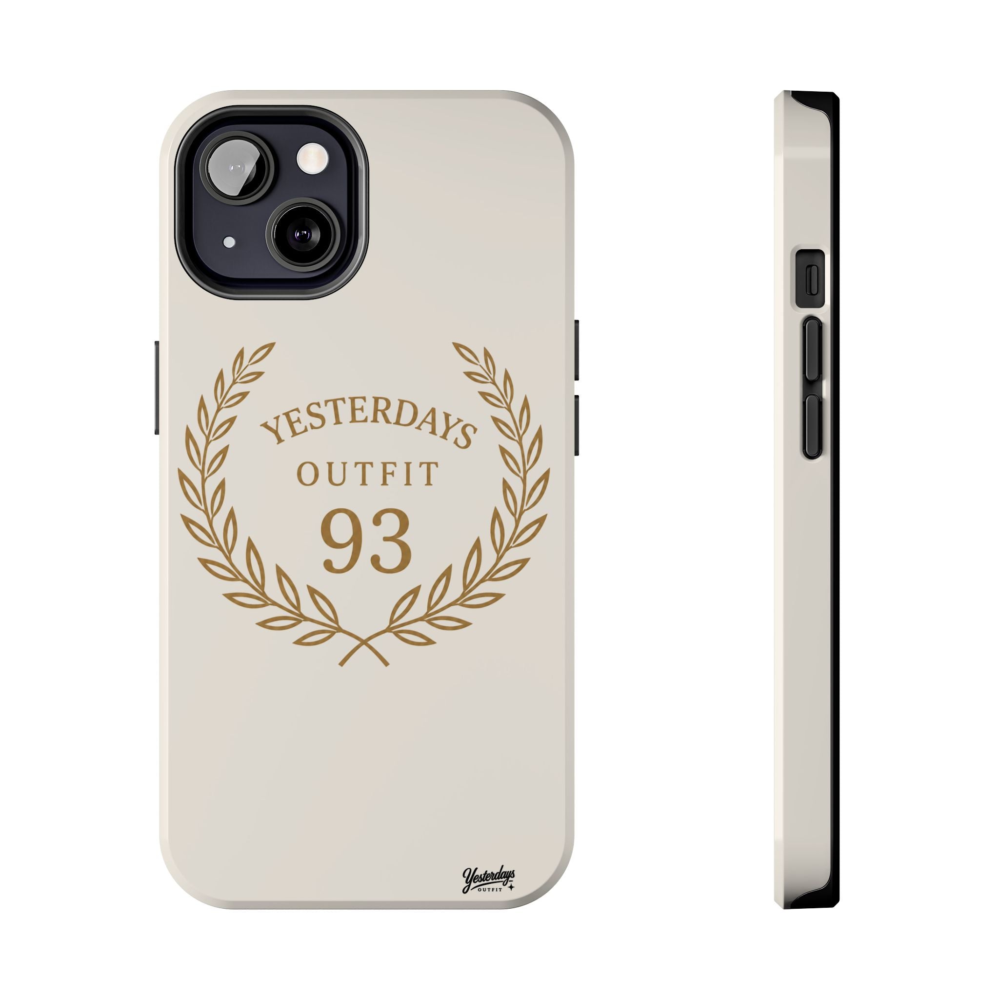 Yesterdays Outfit 93 phone case | laurel wreath vintage number design