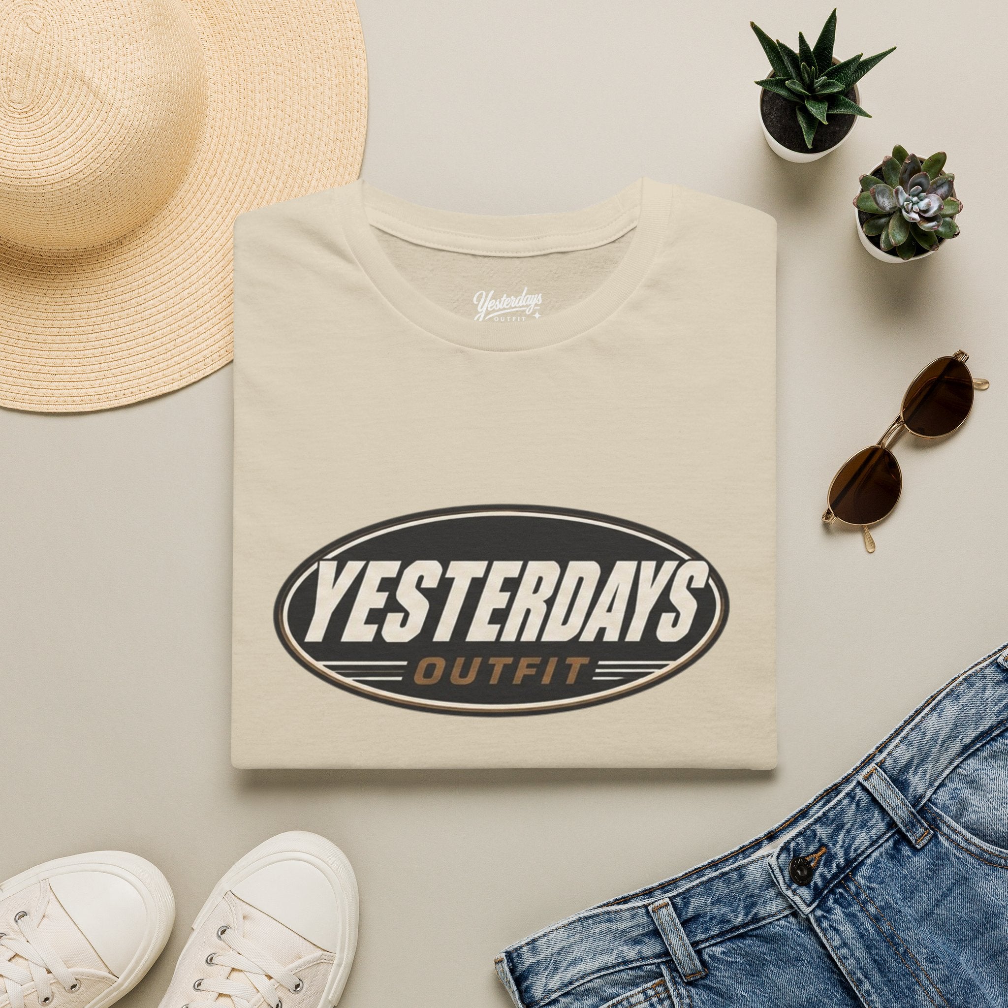 Yesterdays Outfit logo T-Shirt | Vintage oval graphic tee