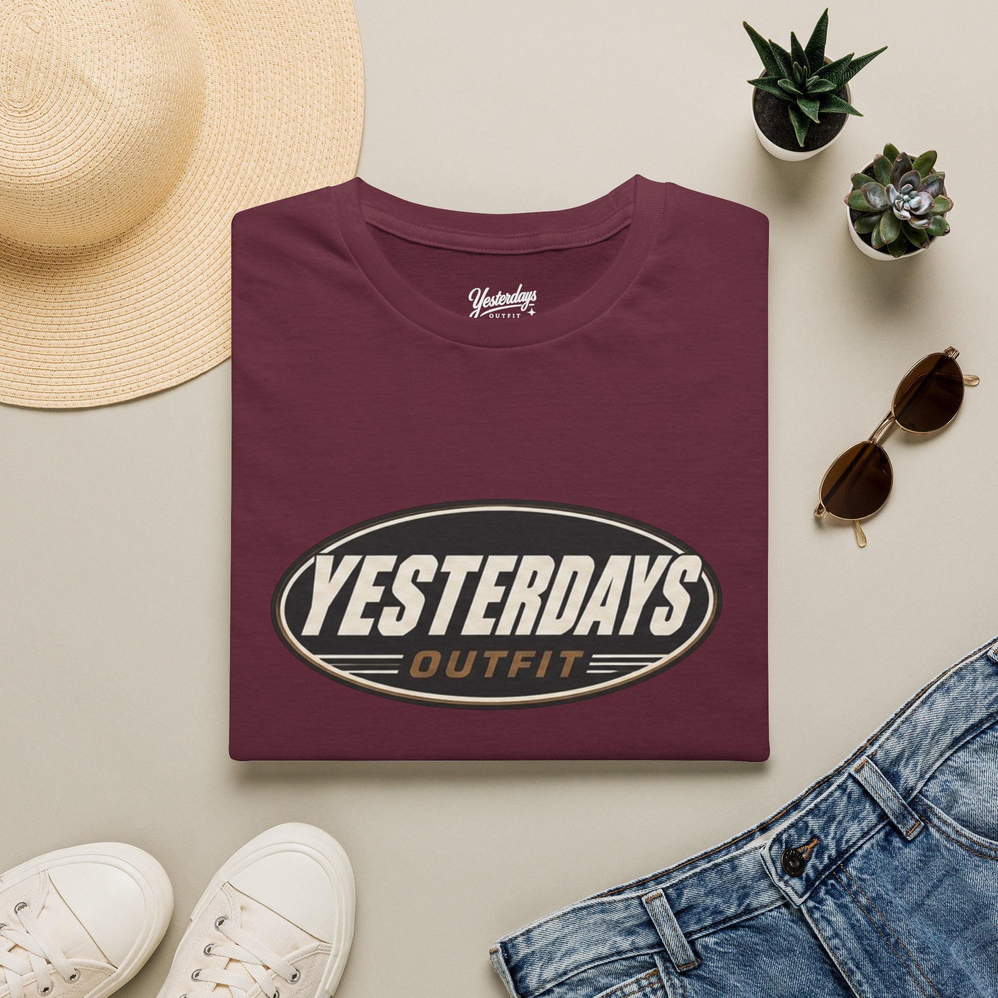 Yesterdays Outfit logo T-Shirt | Vintage oval graphic tee