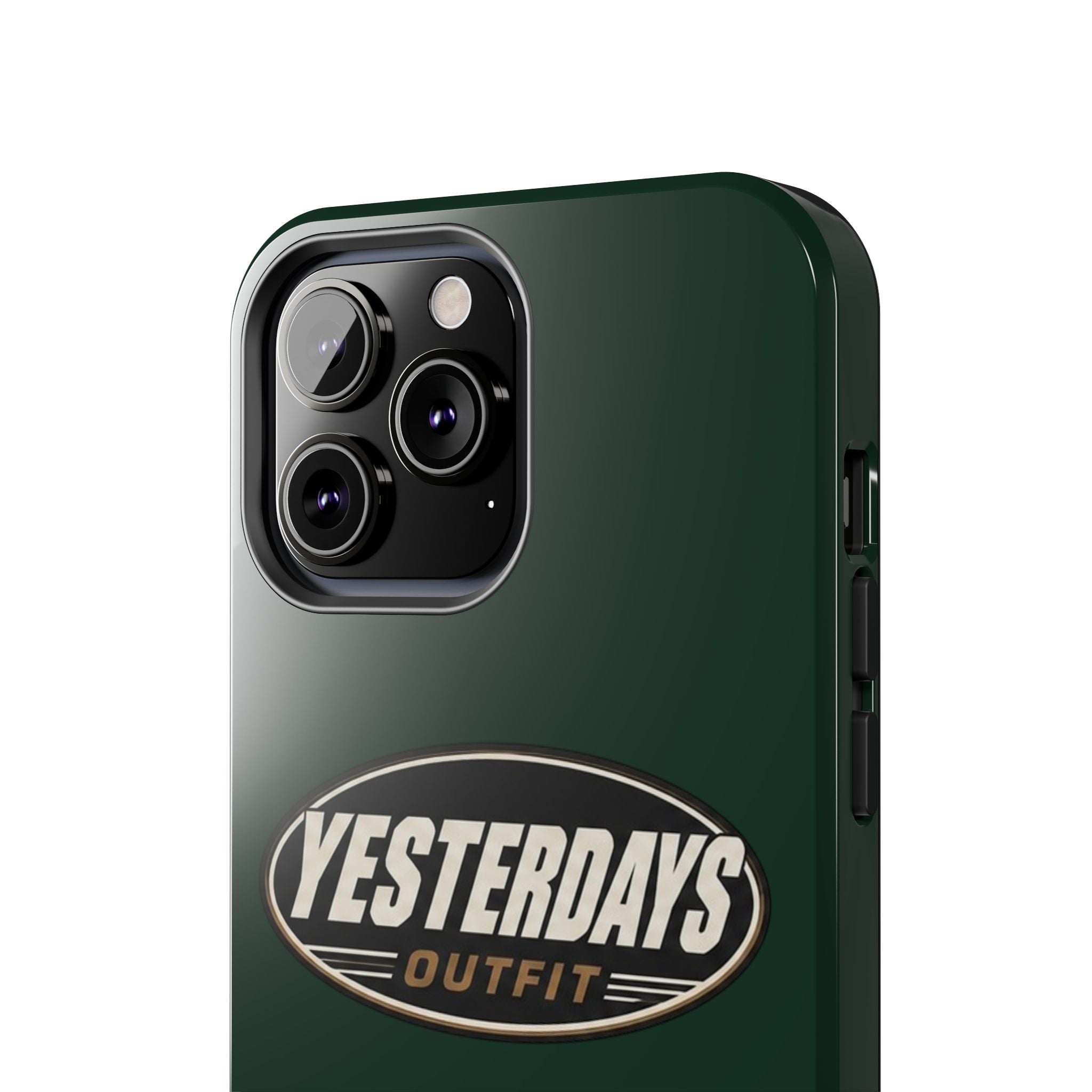 Yesterdays Outfit Logo Tough Phone Case | Retro Oval Badge, Dark Green