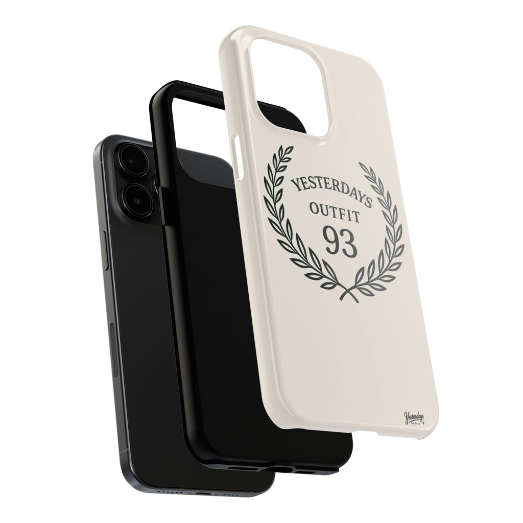 Yesterdays Outfit 93 phone case | laurel wreath graphic