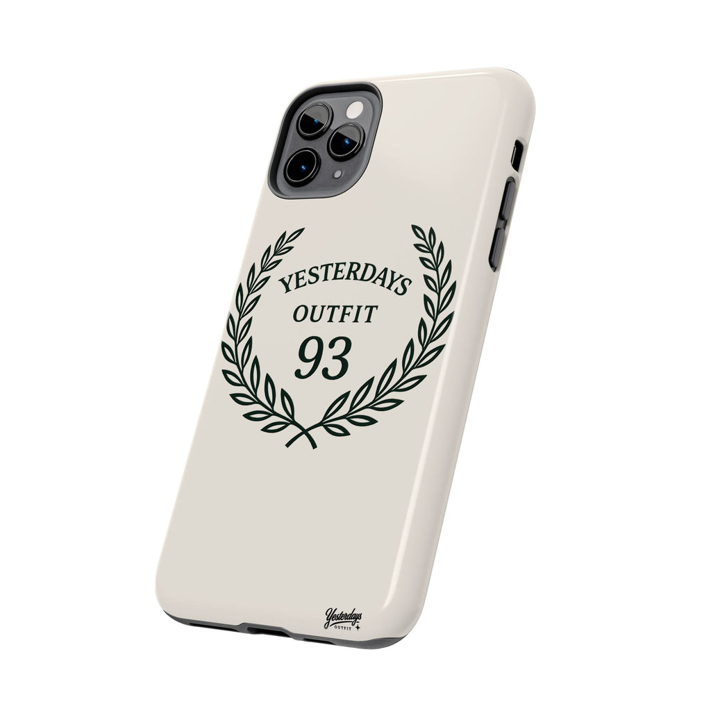 Yesterdays Outfit 93 phone case | laurel wreath graphic