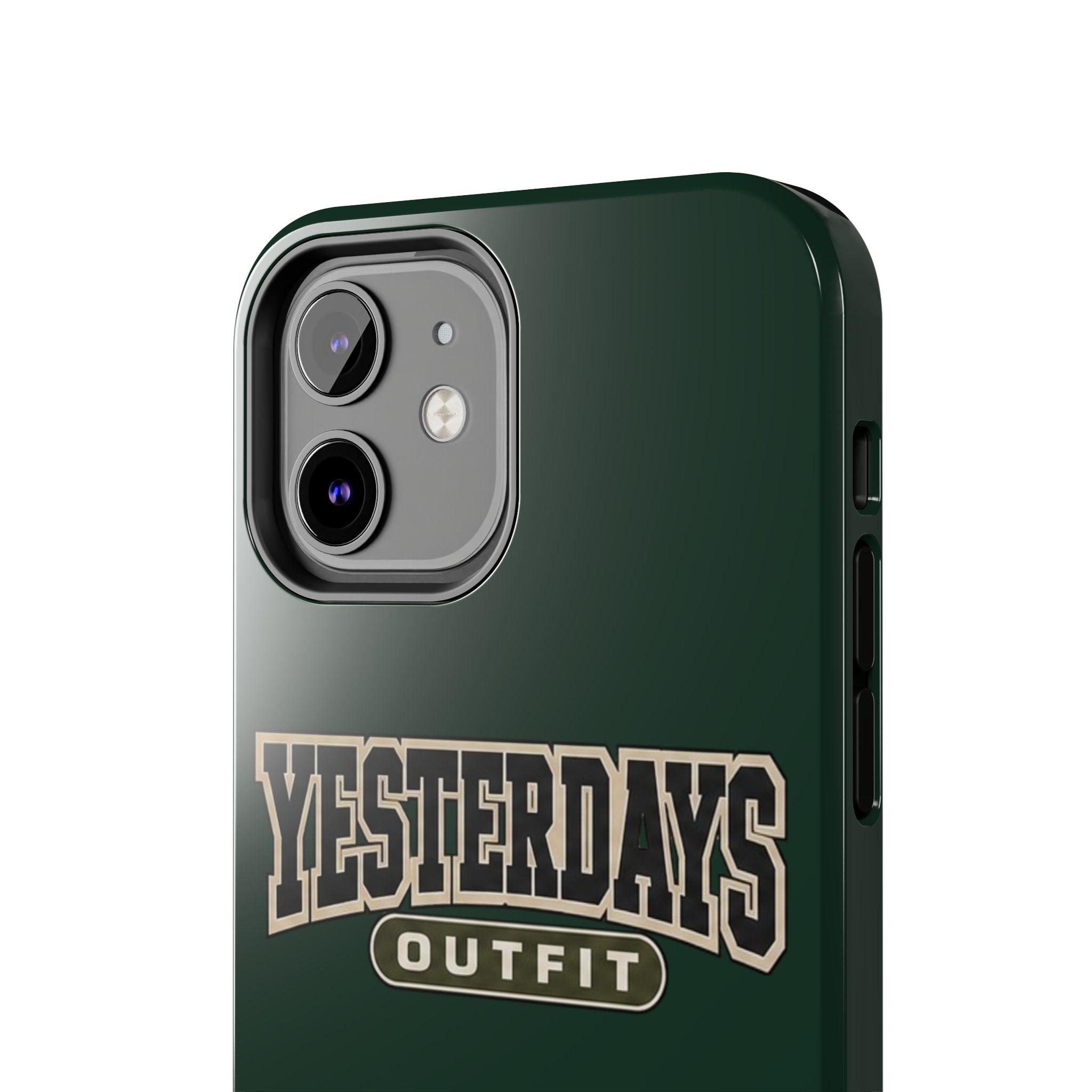 Yesterdays Outfit phone case | Retro collegiate logo, tough protective case