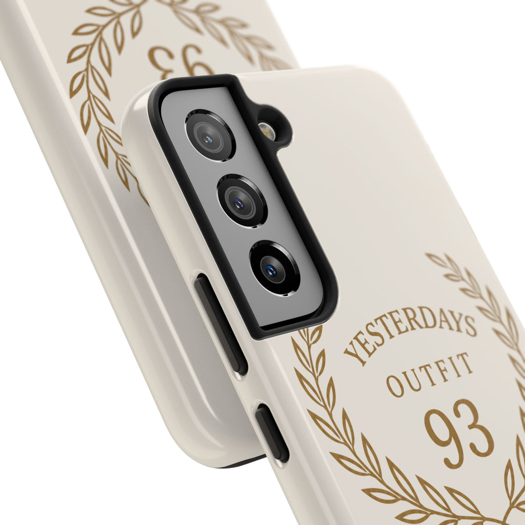 Yesterdays Outfit 93 phone case | laurel wreath vintage number design