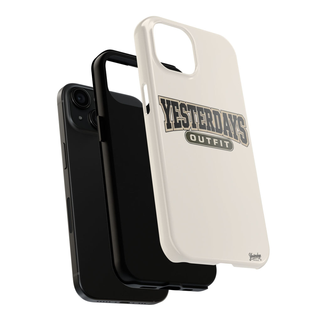Yesterdays Outfit Phone Case | Retro Collegiate Logo, Tough Phone Case