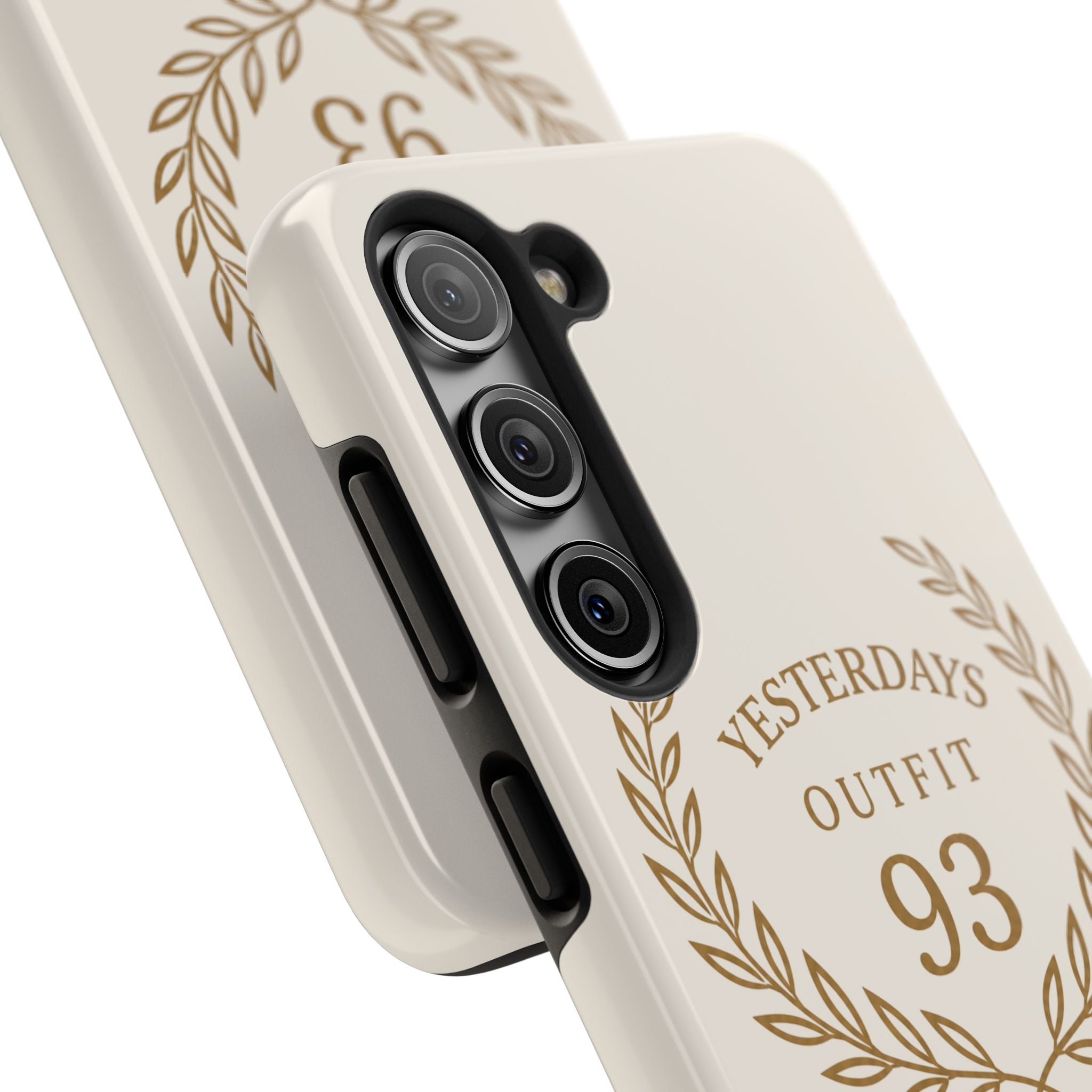 Yesterdays Outfit 93 phone case | laurel wreath vintage number design