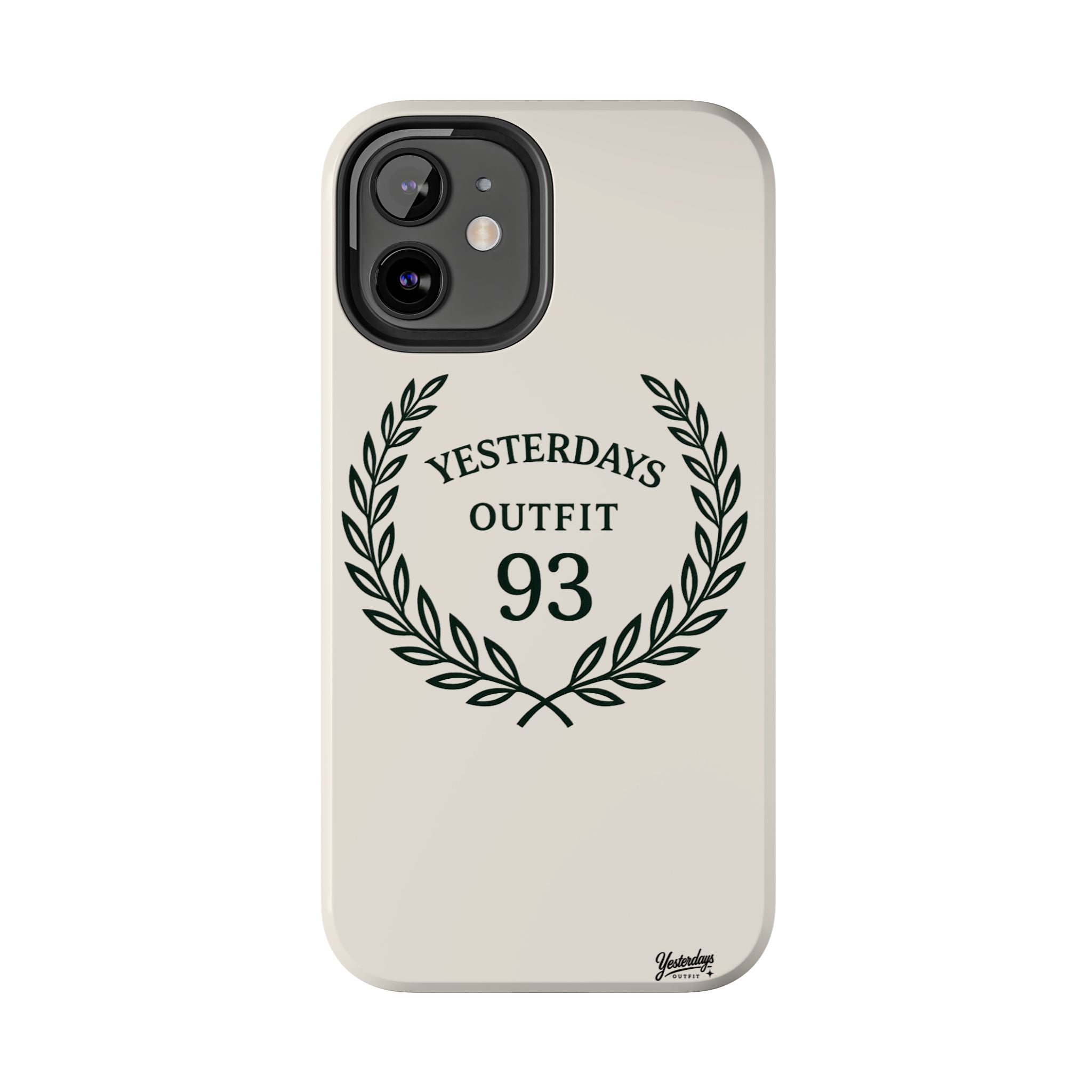 Yesterdays Outfit 93 phone case | laurel wreath graphic