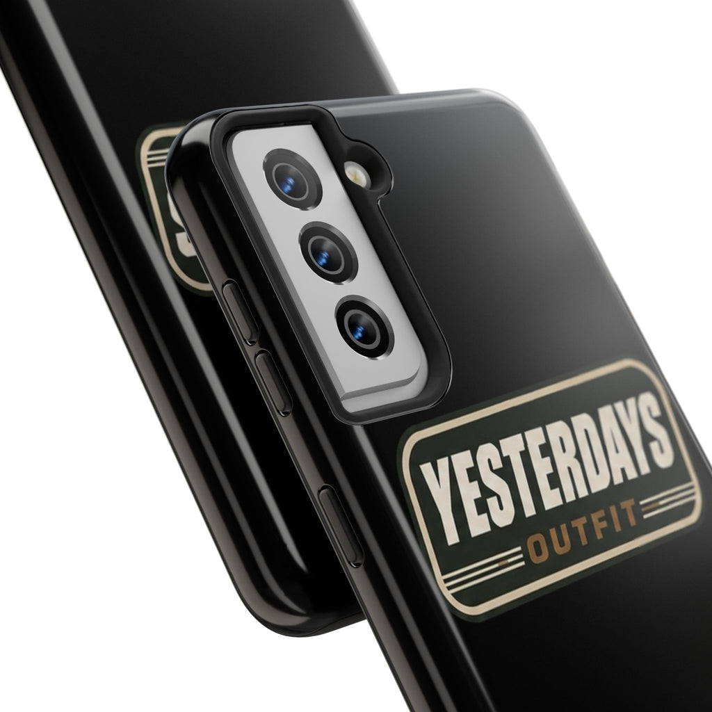 Yesterdays Outfit vintage logo Tough Phone Case | retro badge phone cover