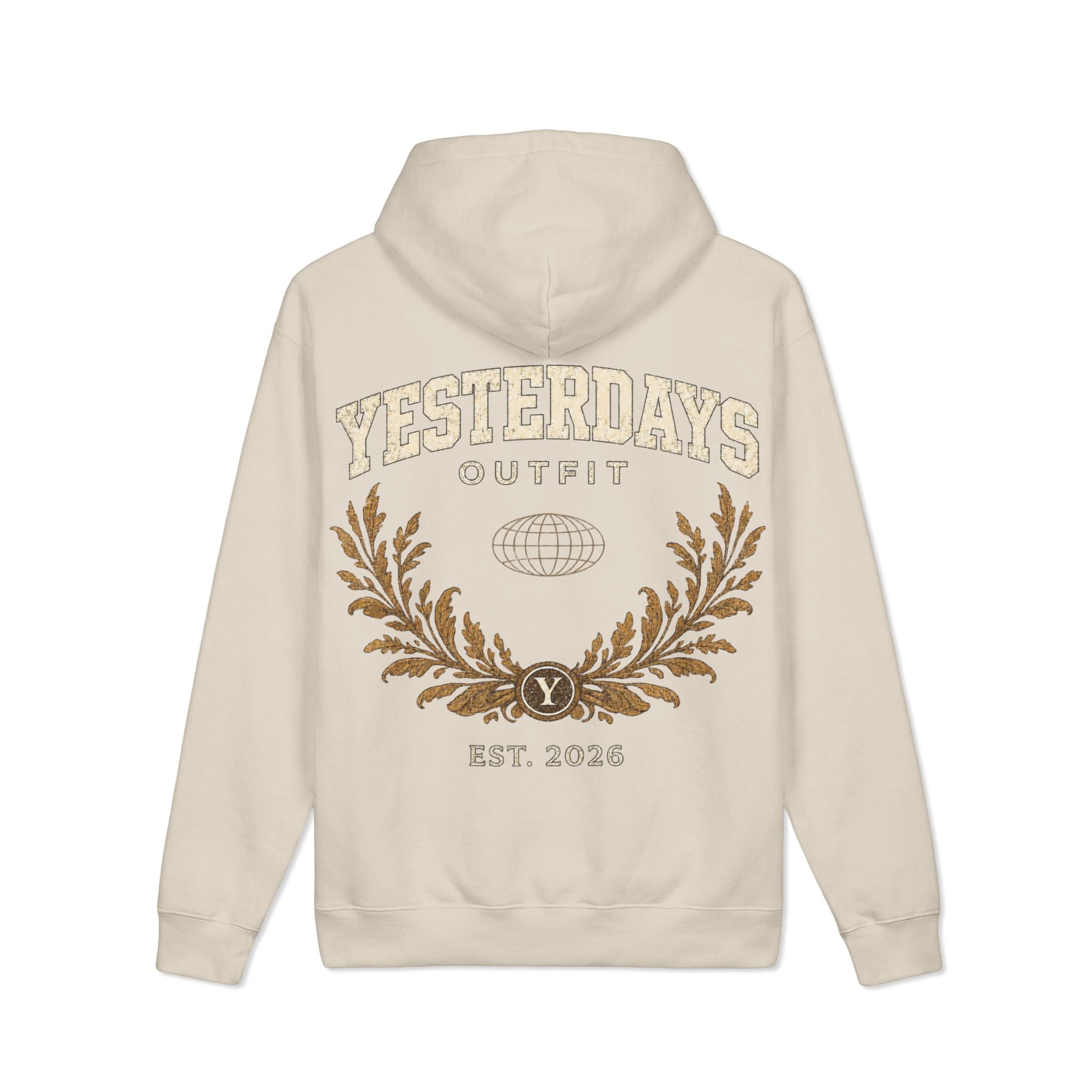 Yesterdays Outfit Laurel Crest Hoodie | Brown Vintage Logo Sweatshirt