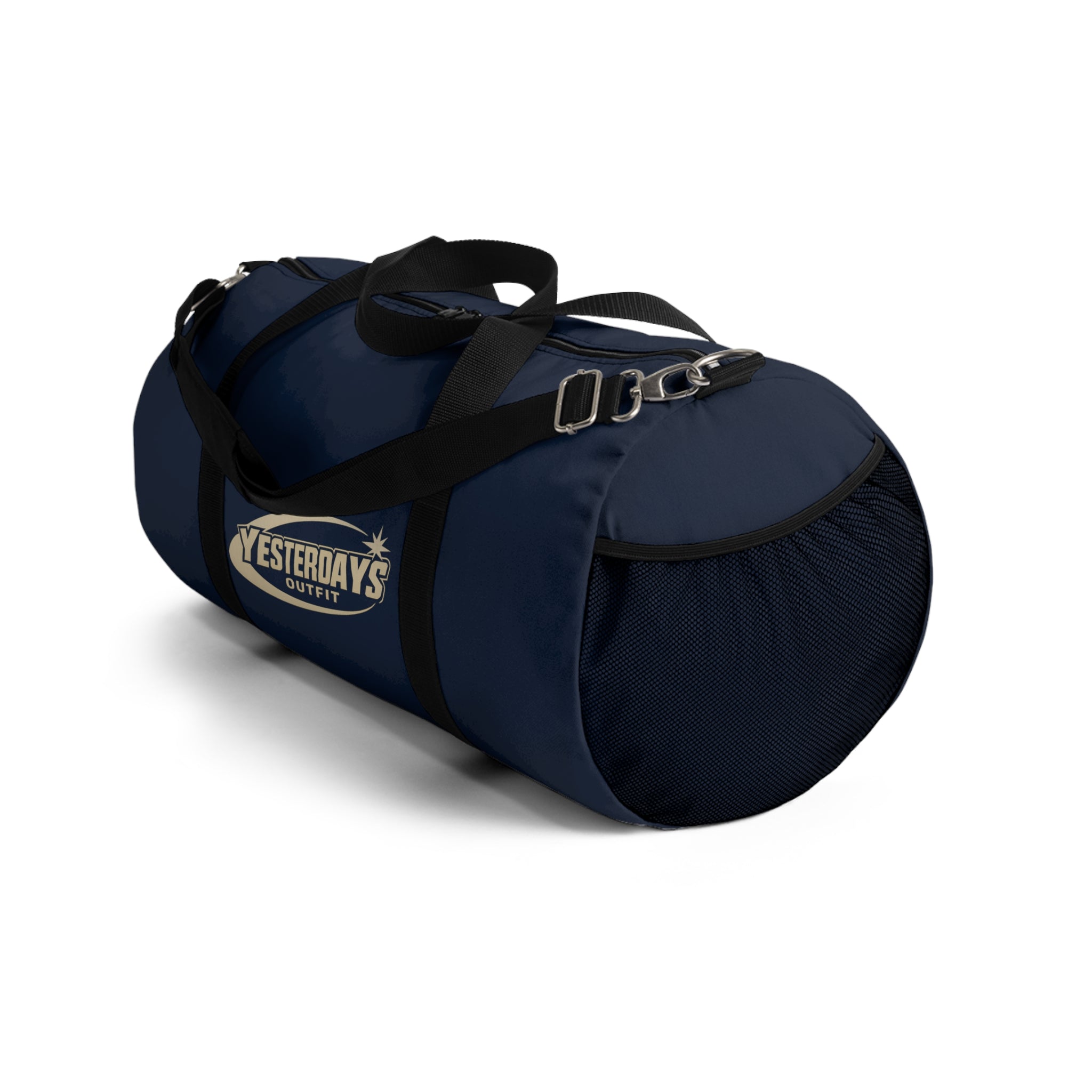 Yesterdays Outfit Logo Duffel Bag | Navy Sports Gym Travel Bag