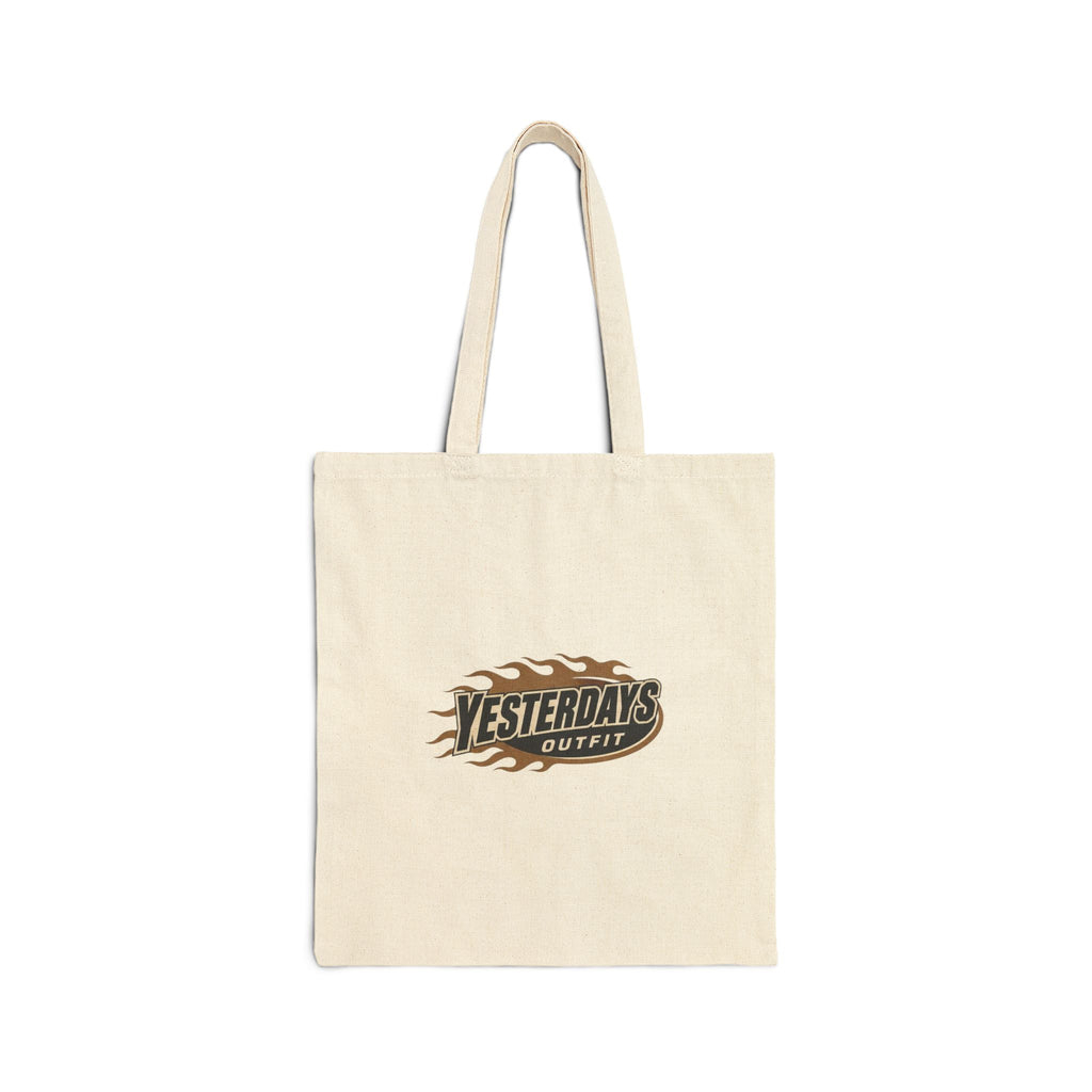YESTERDAYS vintage logo Tote Bag | retro flame graphic, canvas shopper