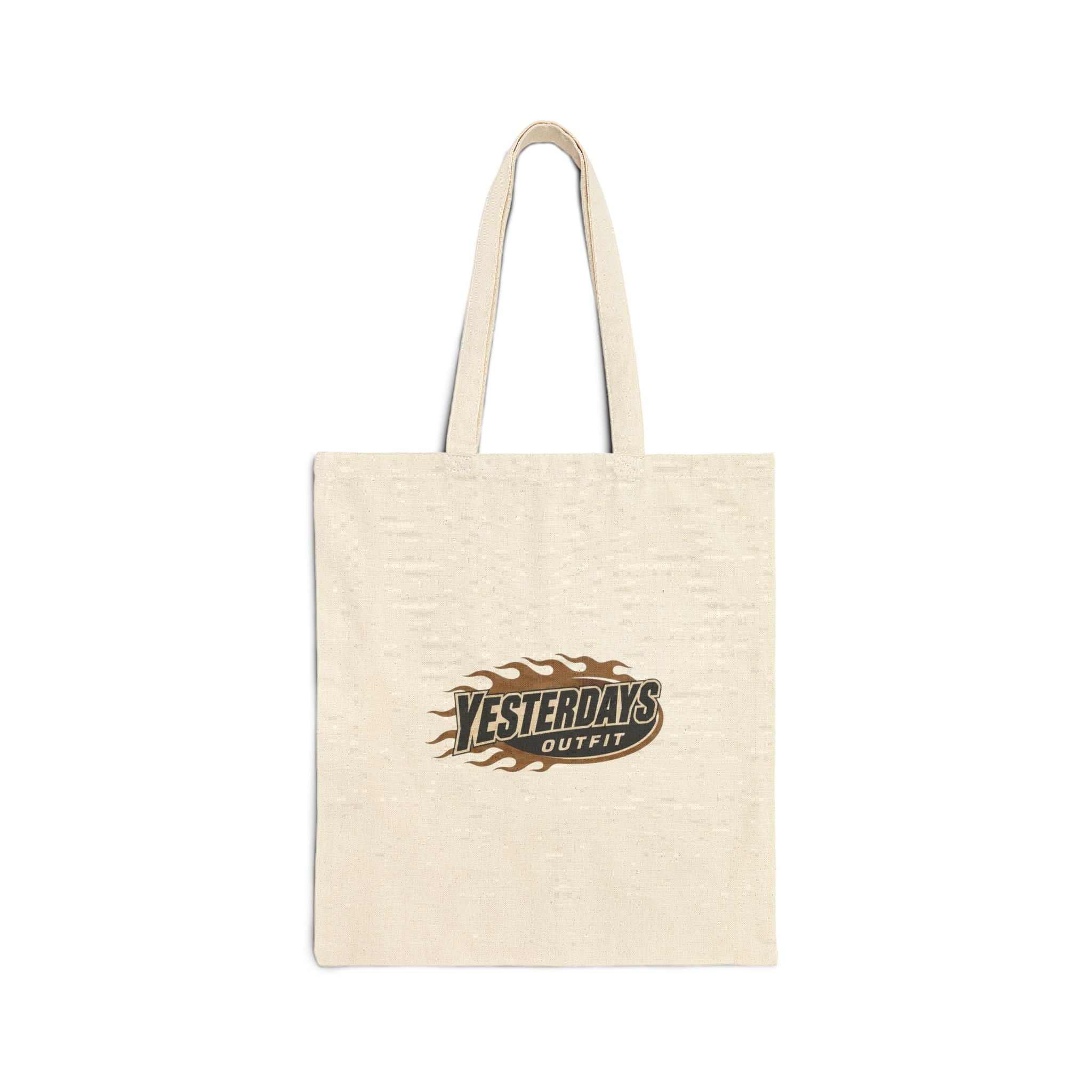 YESTERDAYS vintage logo Tote Bag | retro flame graphic, canvas shopper