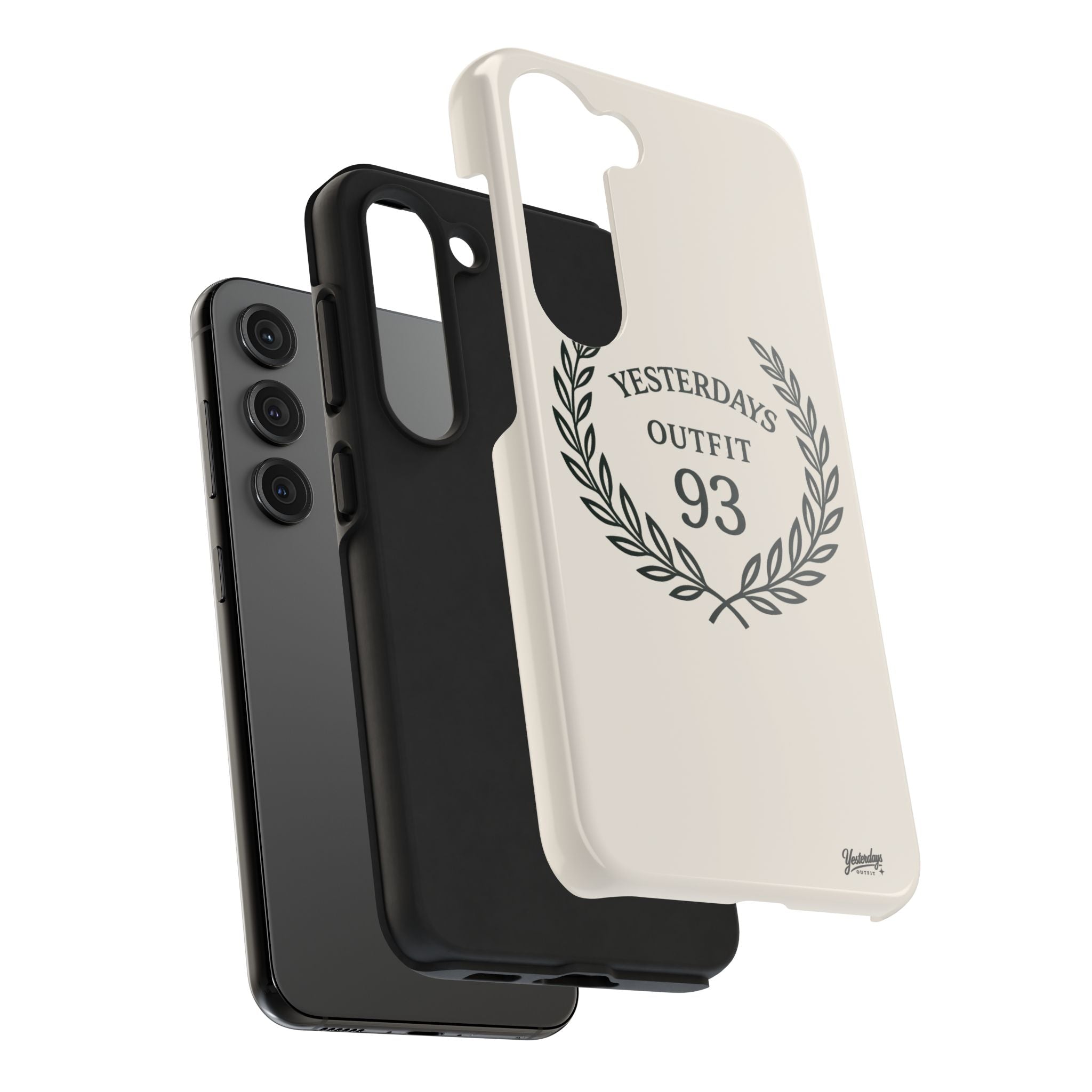 Yesterdays Outfit 93 phone case | laurel wreath graphic