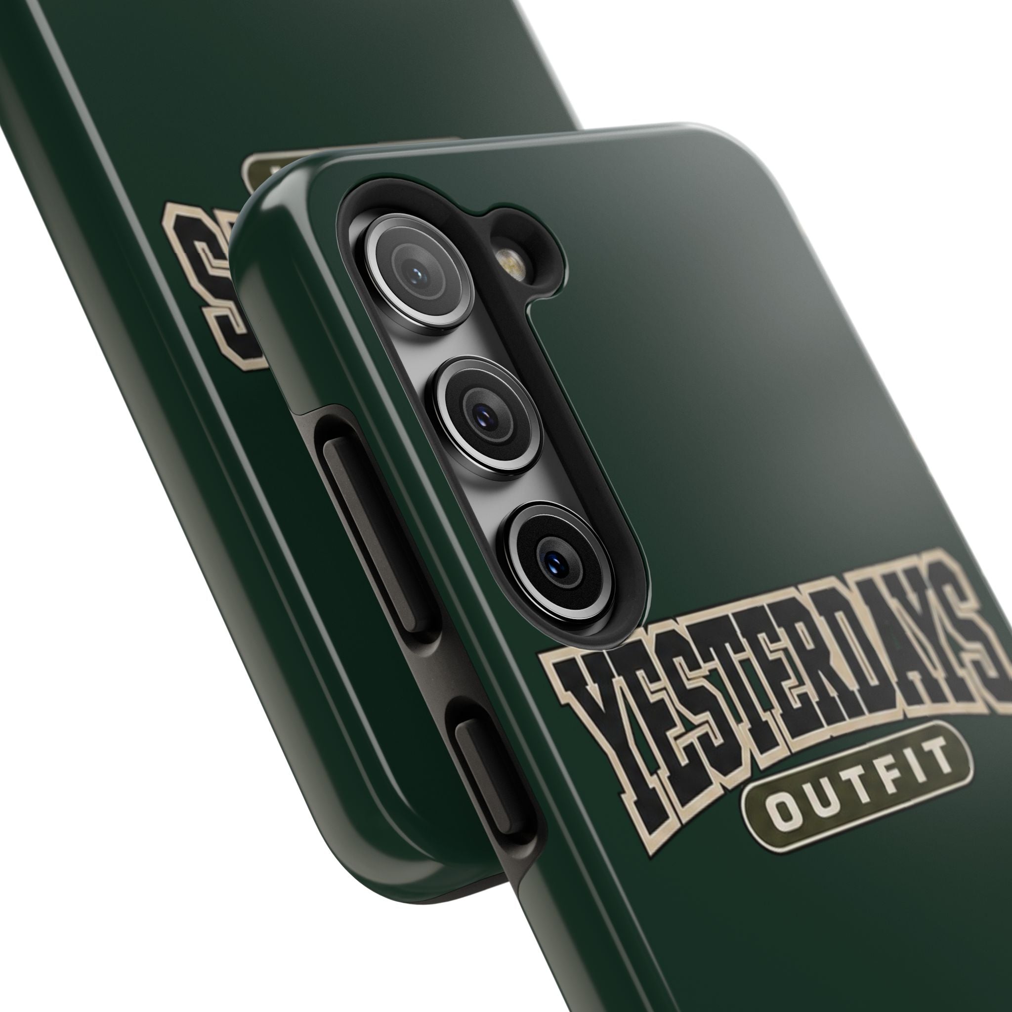 Yesterdays Outfit phone case | Retro collegiate logo, tough protective case