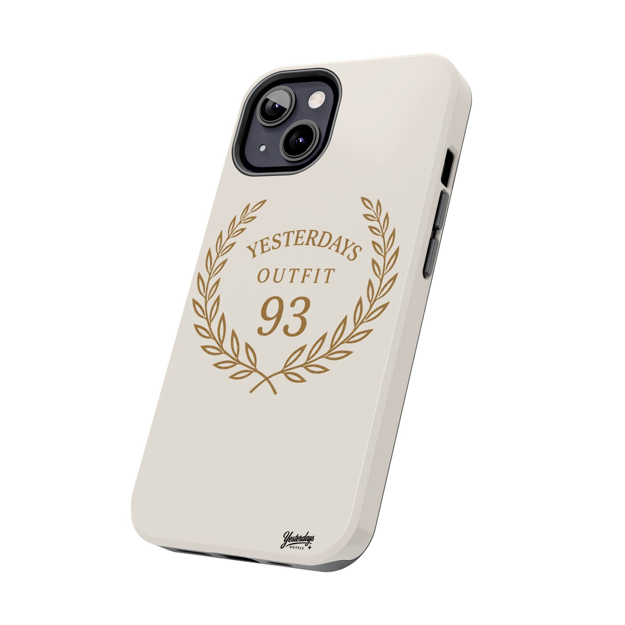 Yesterdays Outfit 93 phone case | laurel wreath vintage number design