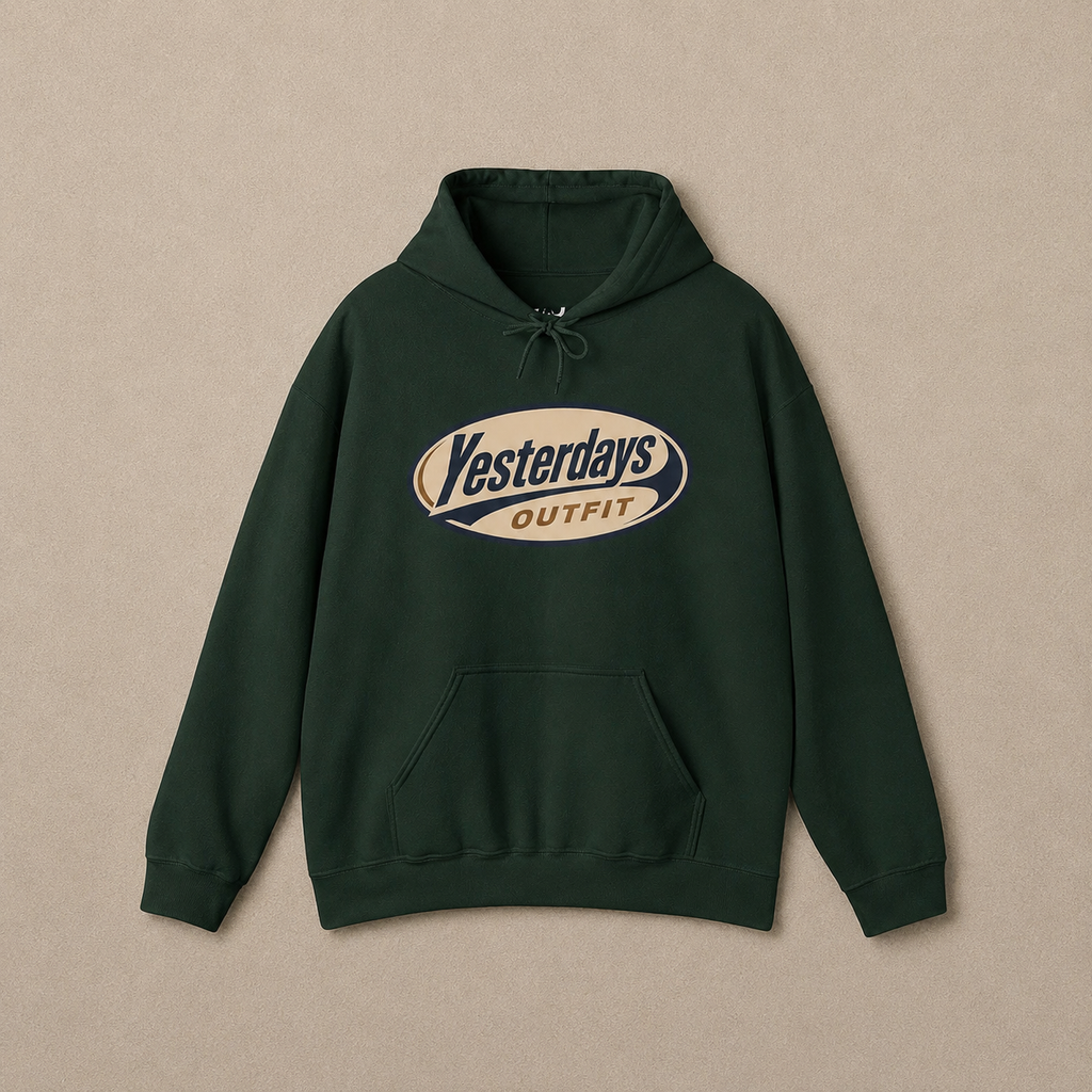 Yesterday's Outfit Hoodie — Vintage Oval Logo Pullover