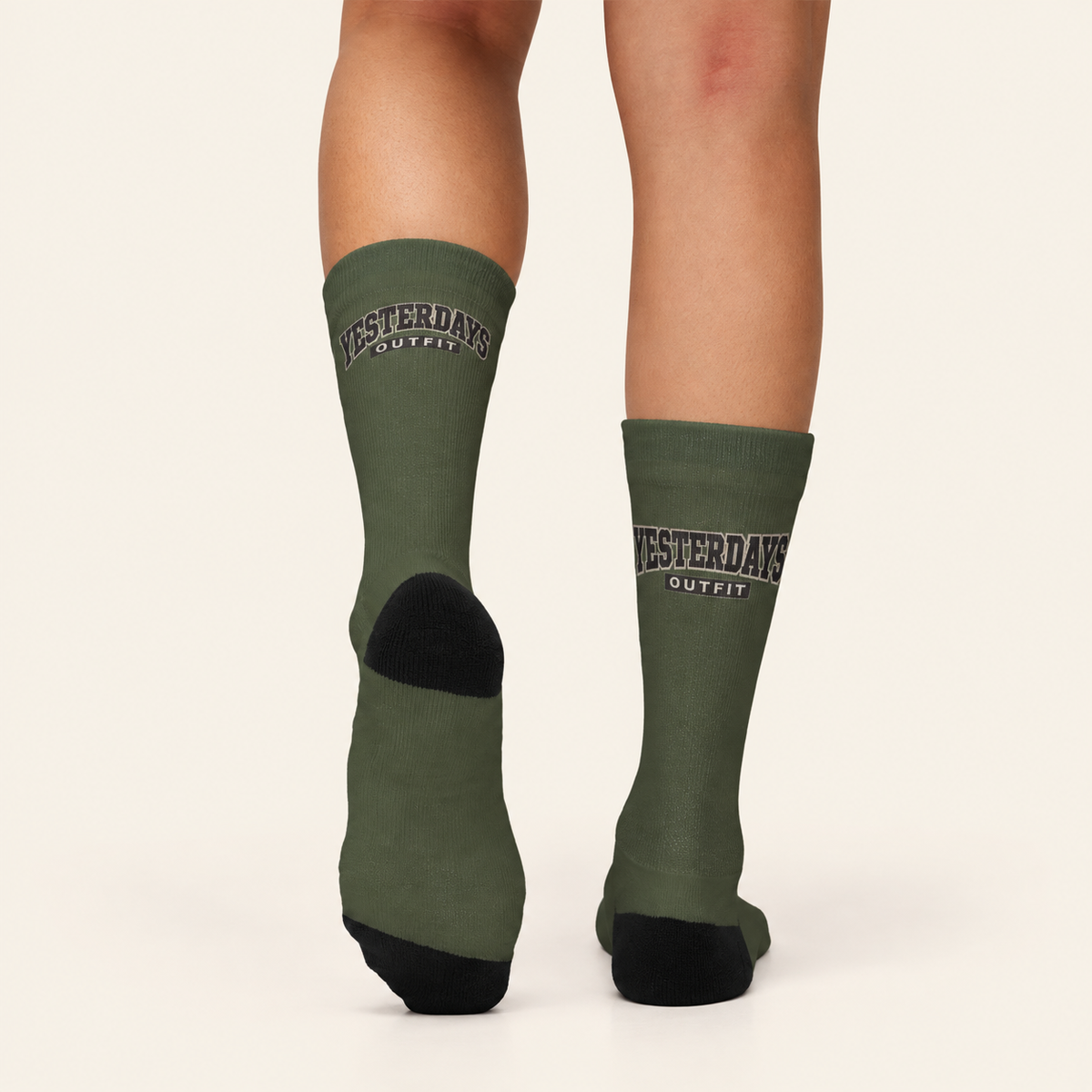 Varsity Olive Crew Socks