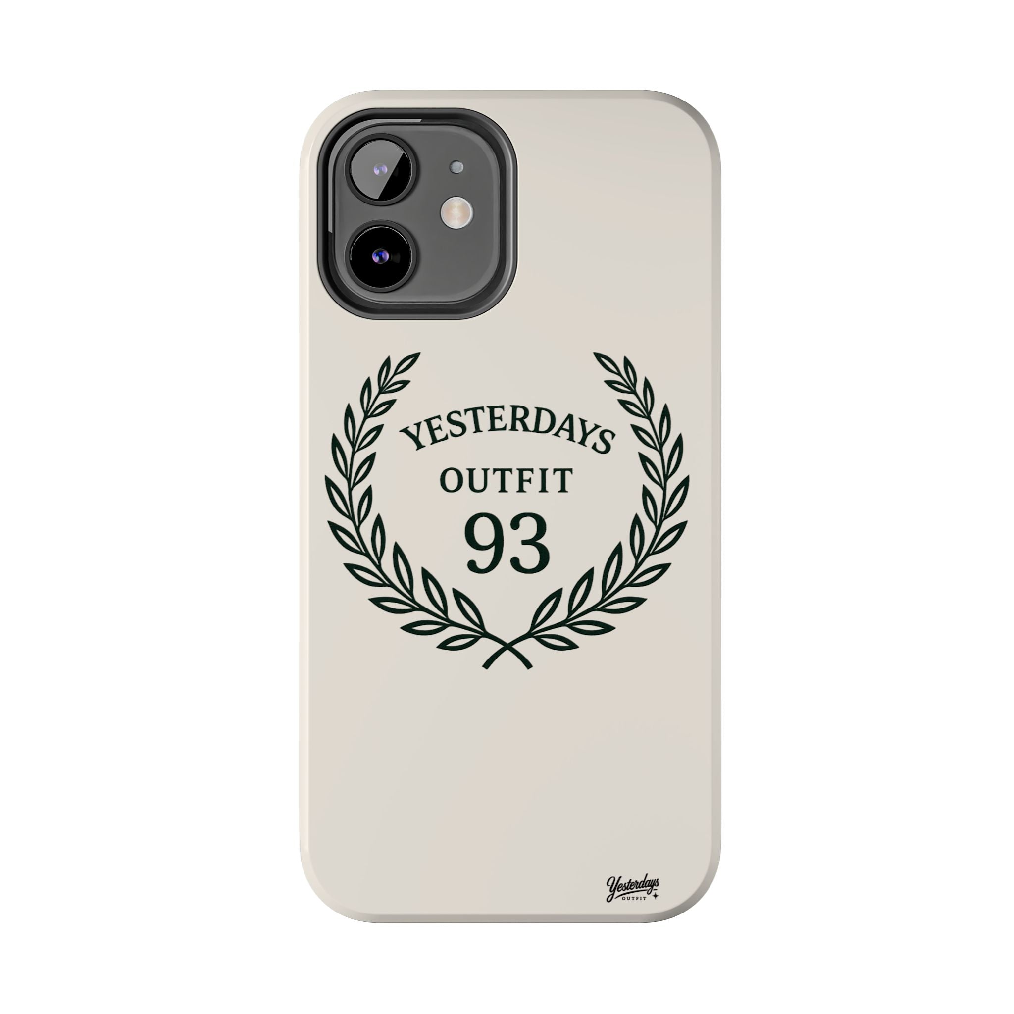 Yesterdays Outfit 93 phone case | laurel wreath graphic