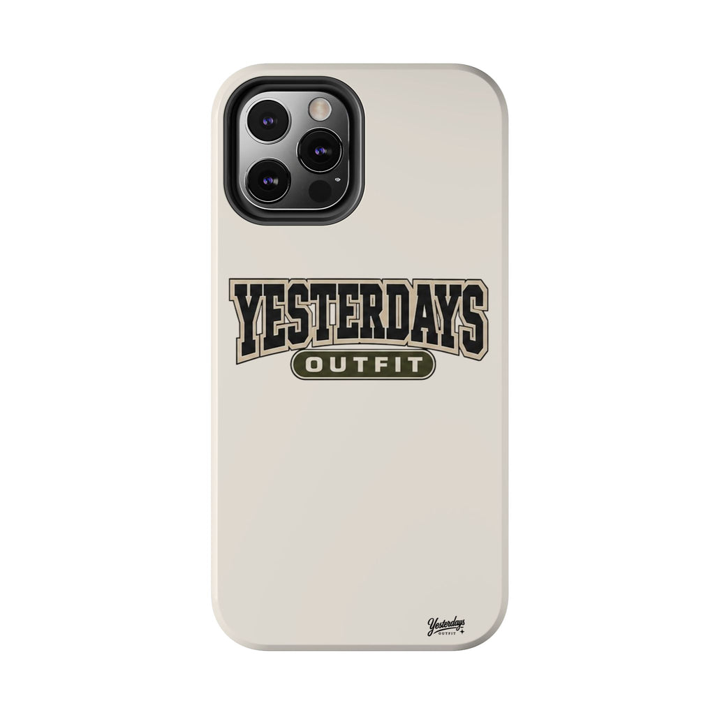Yesterdays Outfit Phone Case | Retro Collegiate Logo, Tough Phone Case