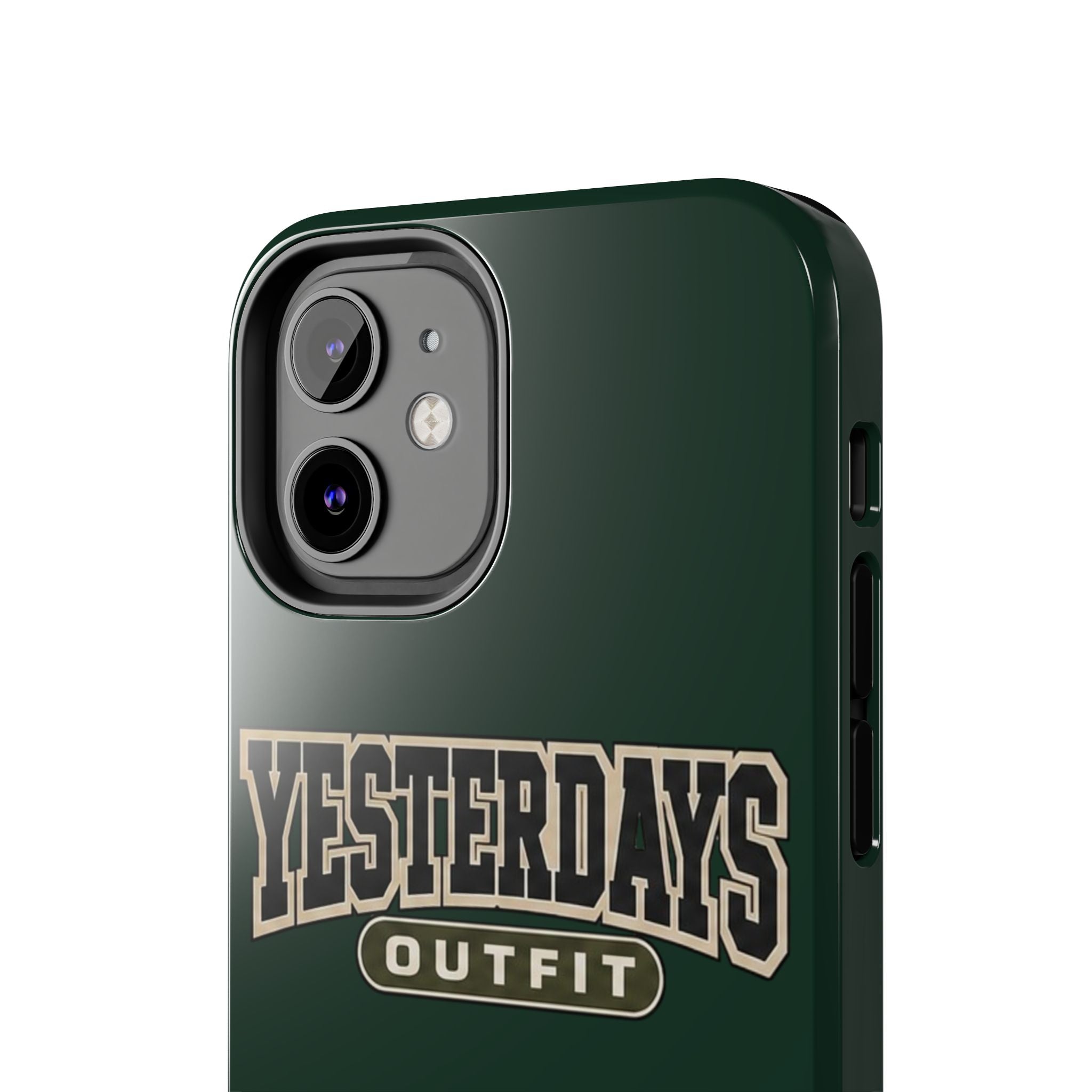 Yesterdays Outfit phone case | Retro collegiate logo, tough protective case