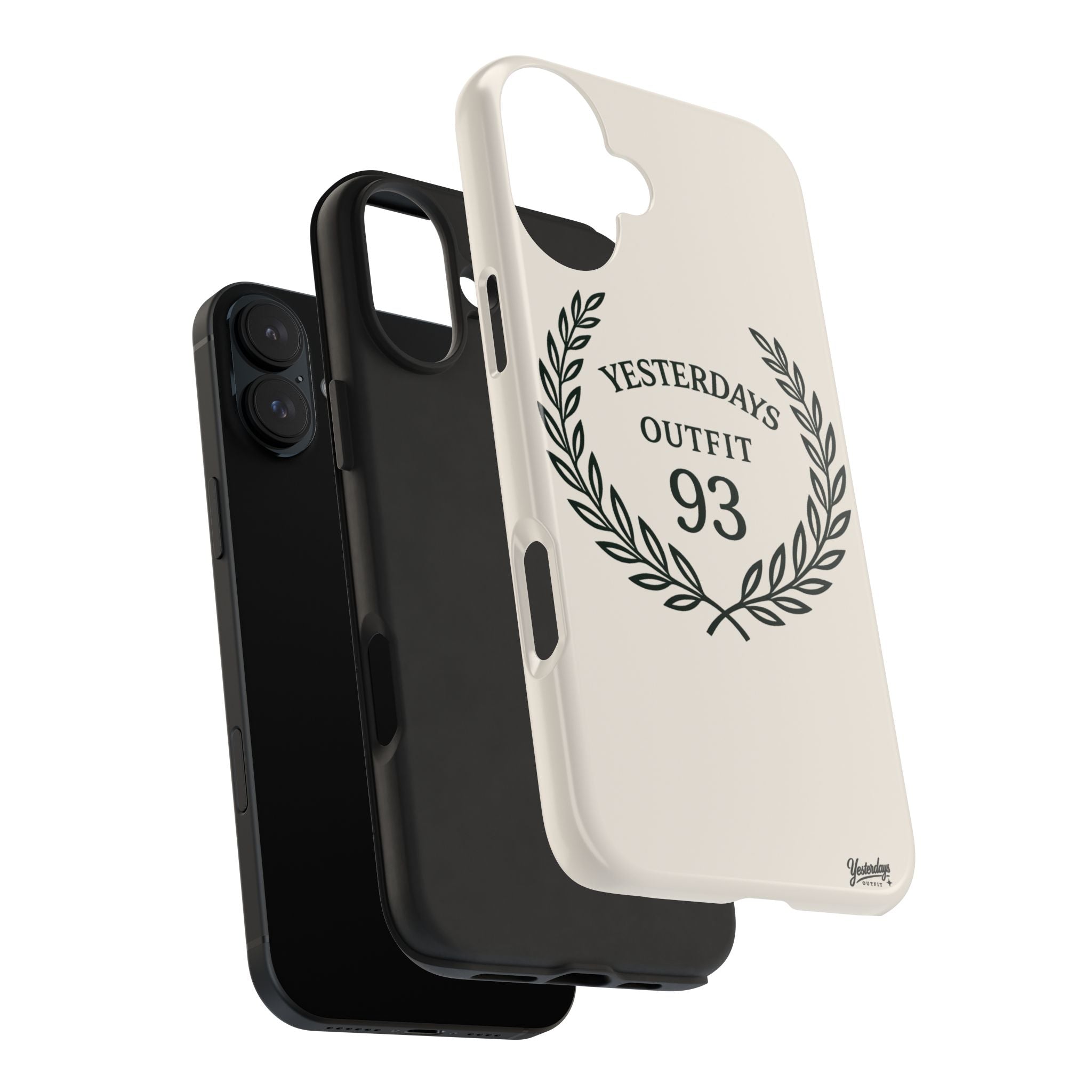 Yesterdays Outfit 93 phone case | laurel wreath graphic