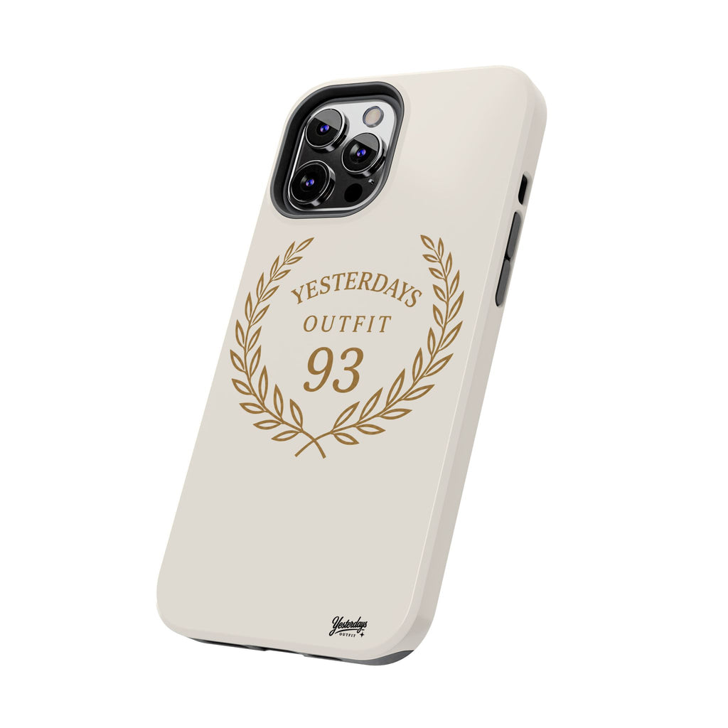 Yesterdays Outfit 93 phone case | laurel wreath vintage number design
