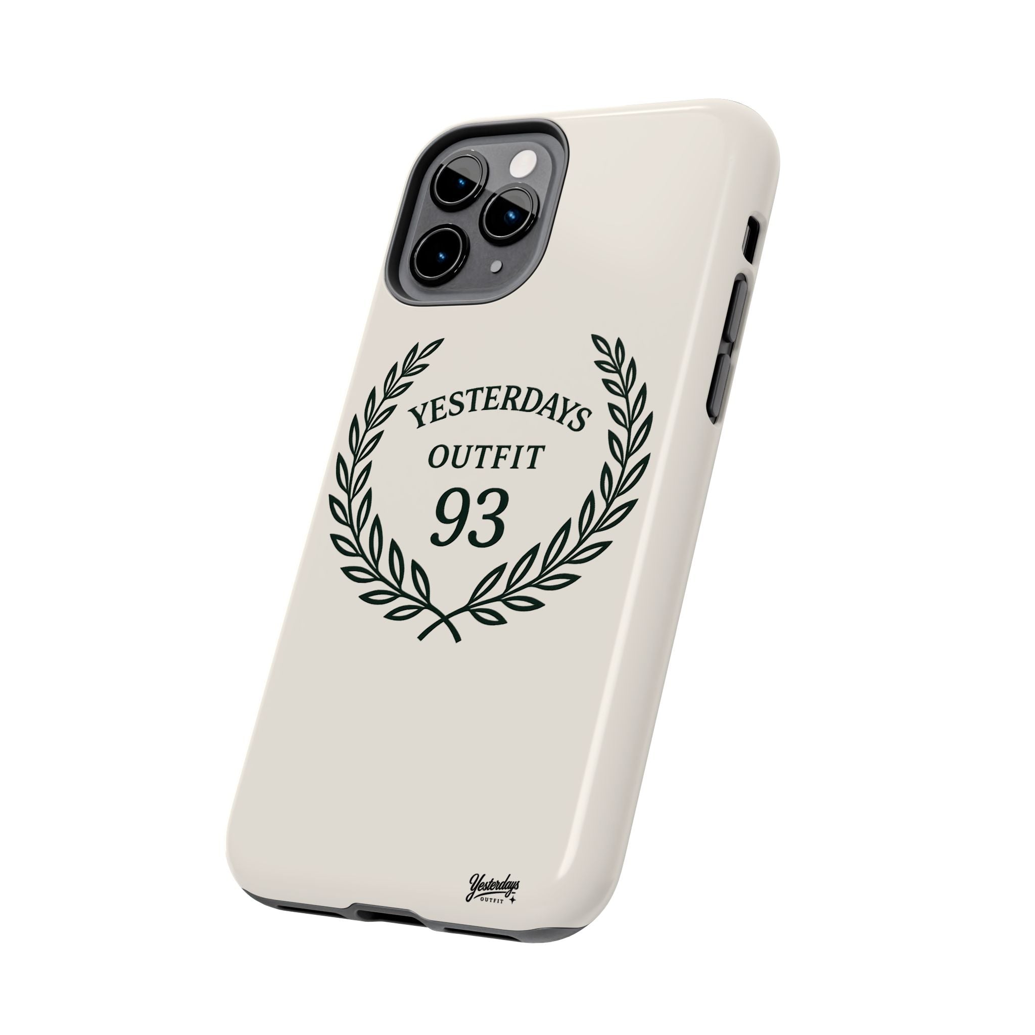 Yesterdays Outfit 93 phone case | laurel wreath graphic
