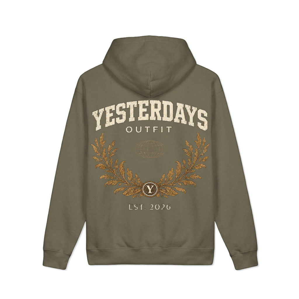 Yesterdays Outfit Laurel Crest Hoodie | Brown Vintage Logo Sweatshirt