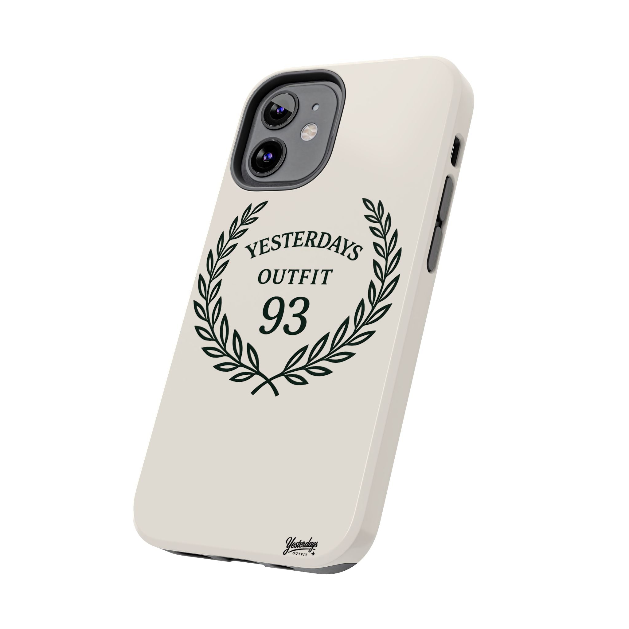 Yesterdays Outfit 93 phone case | laurel wreath graphic