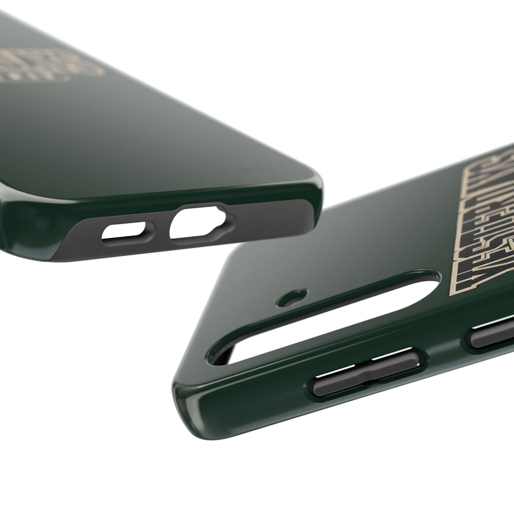 Yesterdays Outfit phone case | Retro collegiate logo, tough protective case