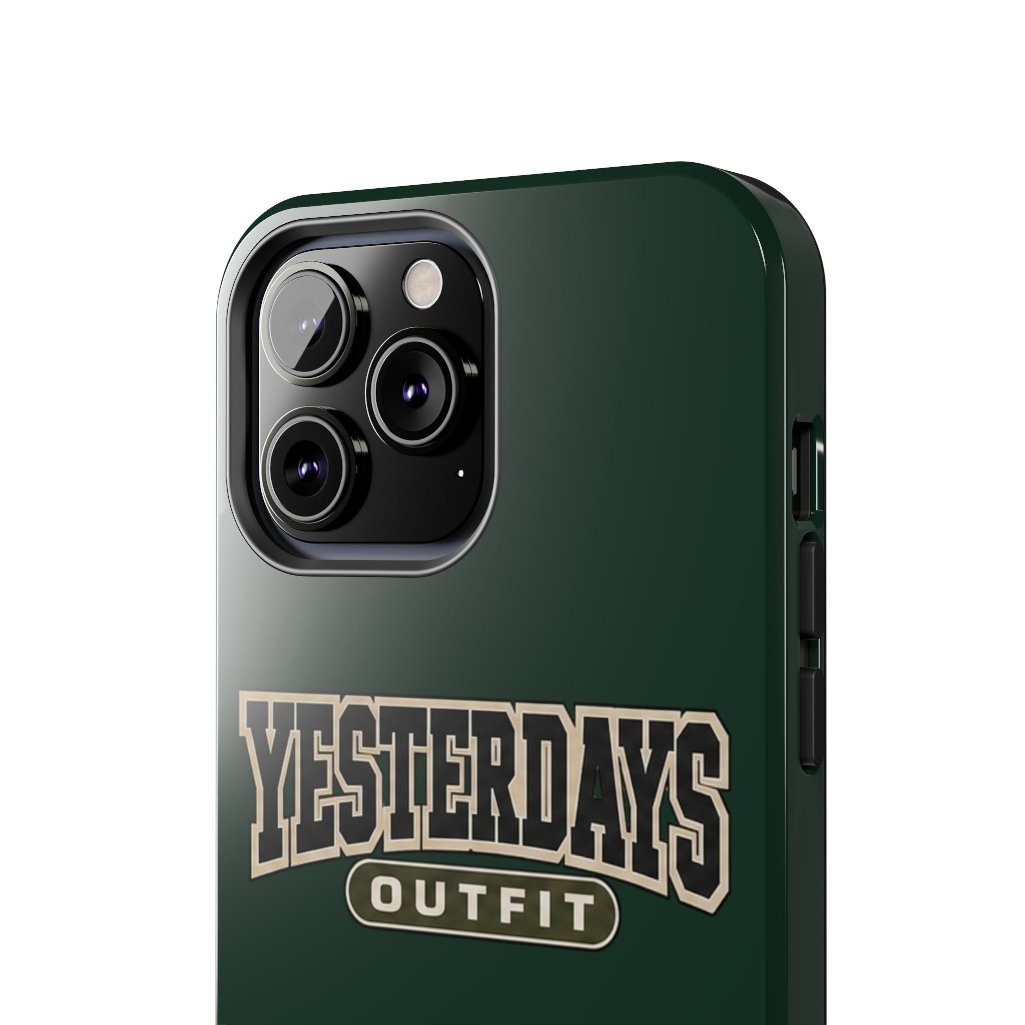 Yesterdays Outfit phone case | Retro collegiate logo, tough protective case